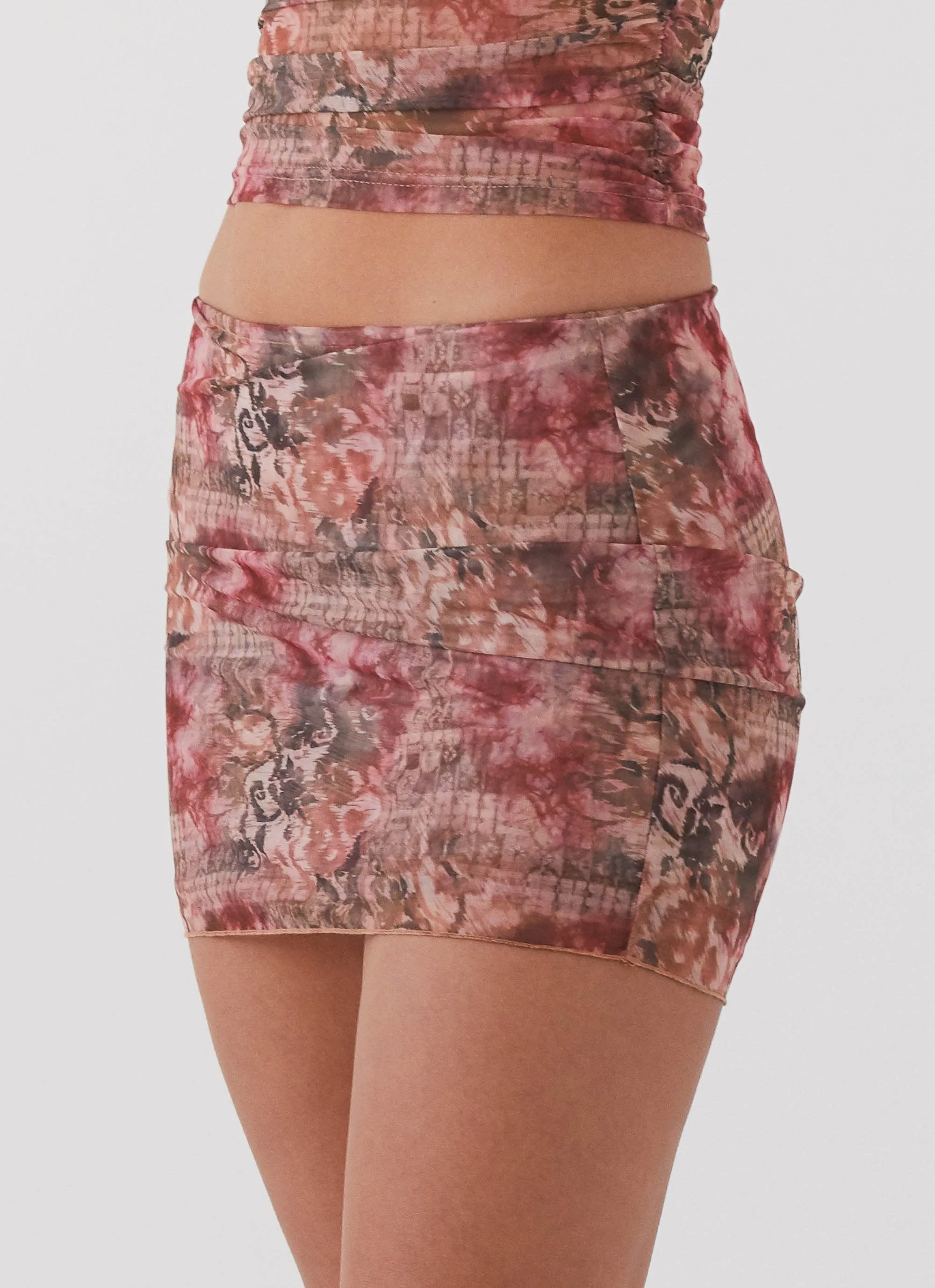 Love Child Mesh Mini Skirt - Palais Floral Hand Painted