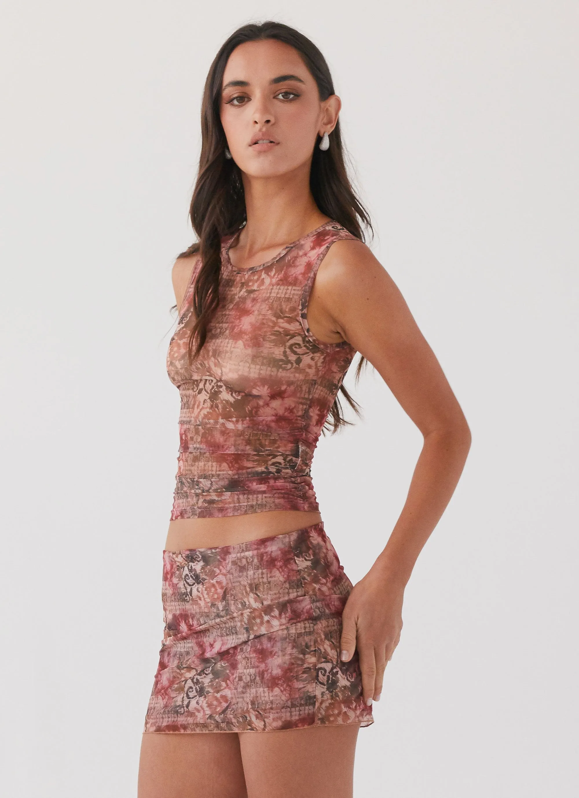 Love Child Mesh Tank Top - Palais Floral OdorResistantFinish