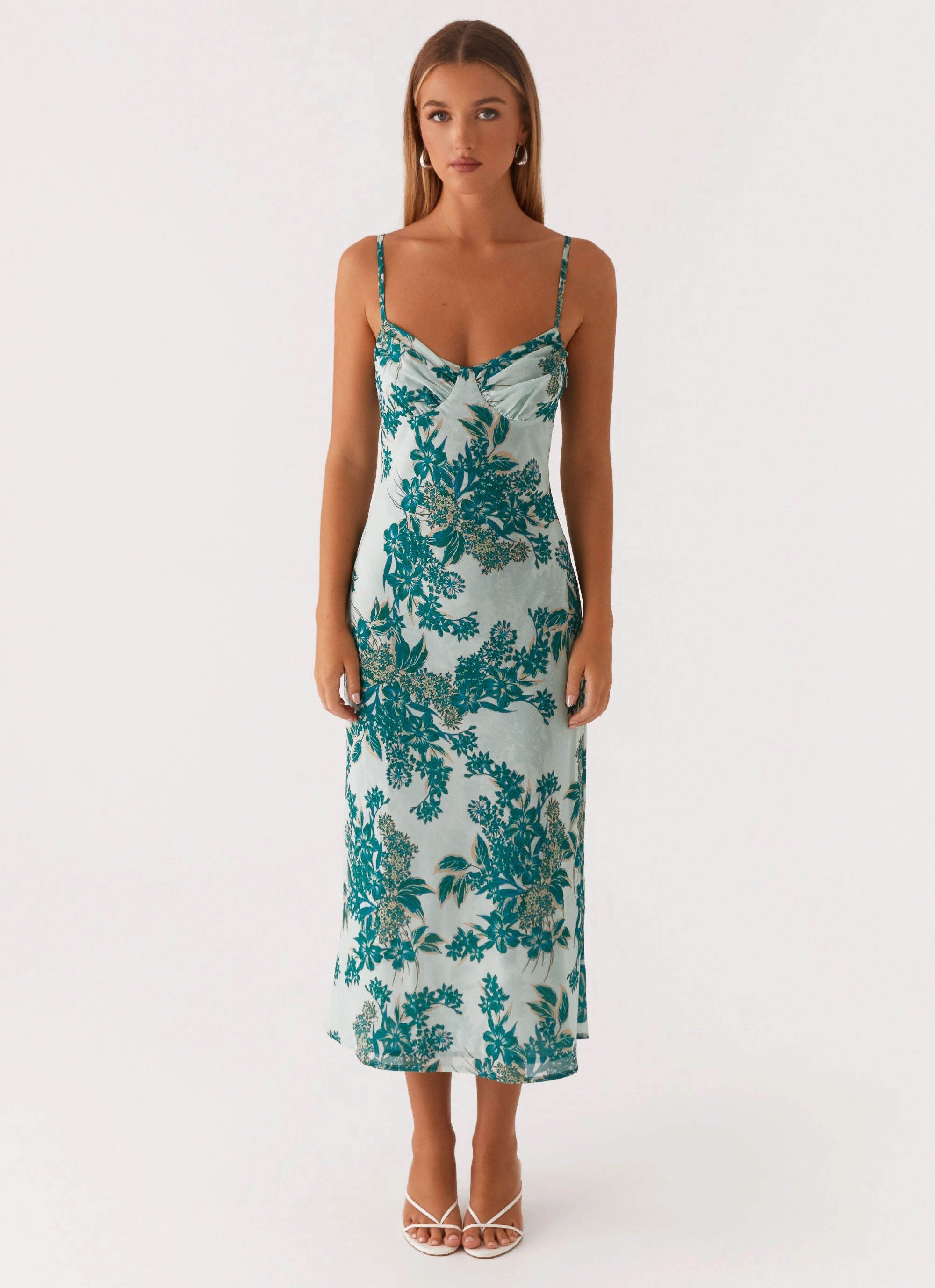 Love Song Midi Dress - Cloud Nine Floral Pure Piece