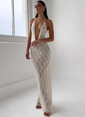 Champagne Coastline Maxi Dress - Ivory Creative Professional Budget Friendly