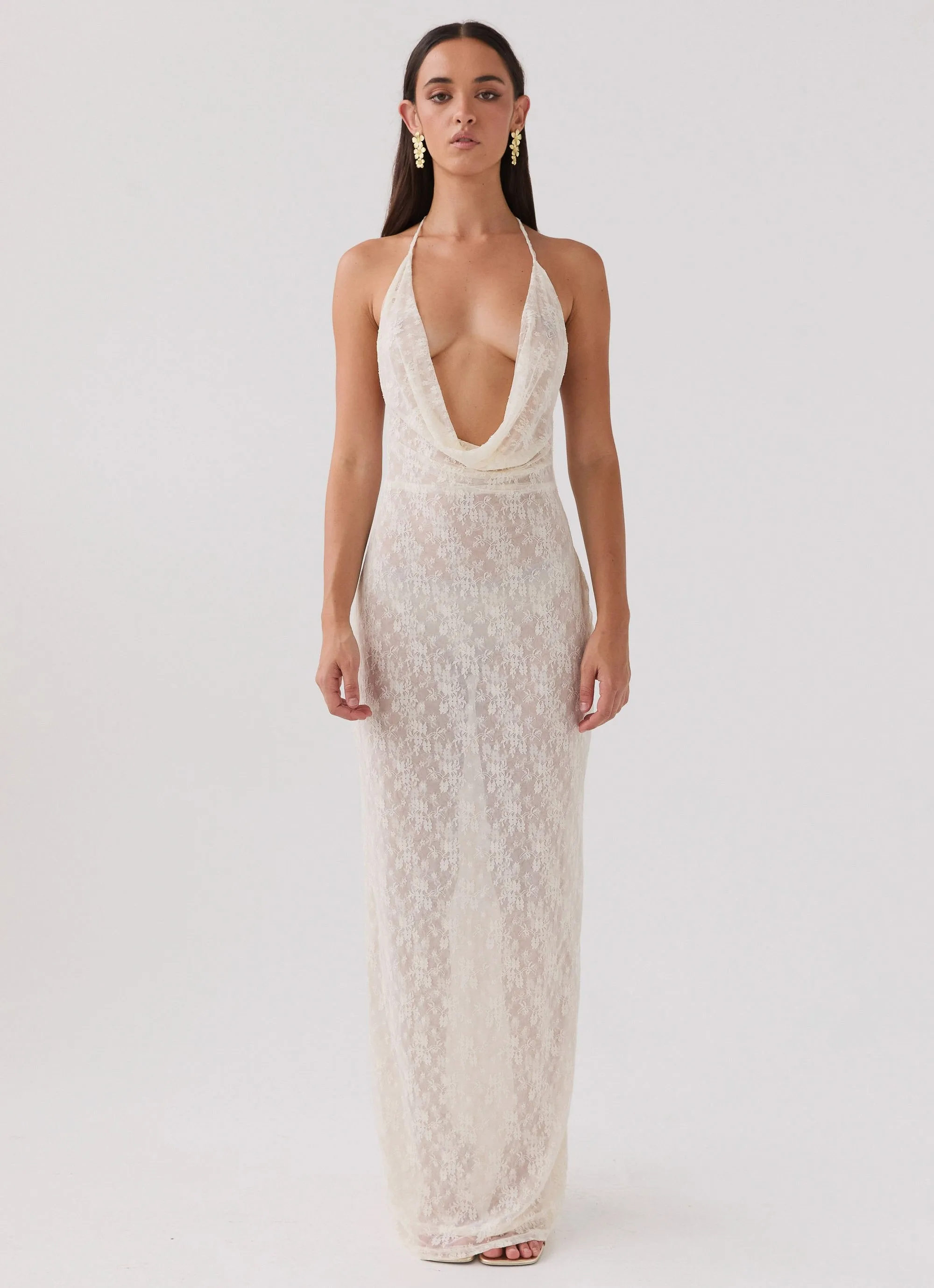 Functional Fashion Champagne Coastline Maxi Dress - Ivory