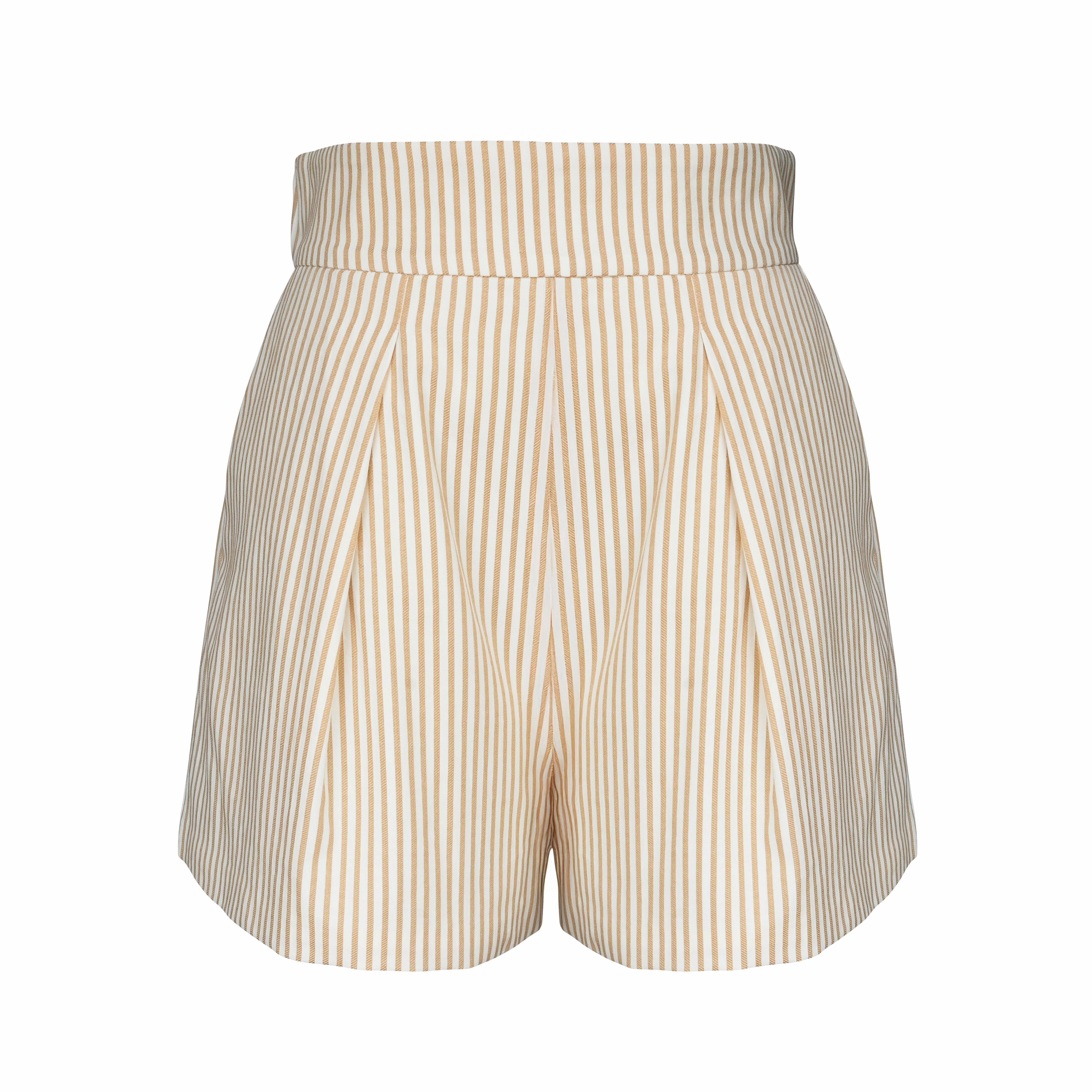 Lounge-friendly RecycledMaterial MASON'S DAUGHTER | Olivia Short, Mustard Striped
