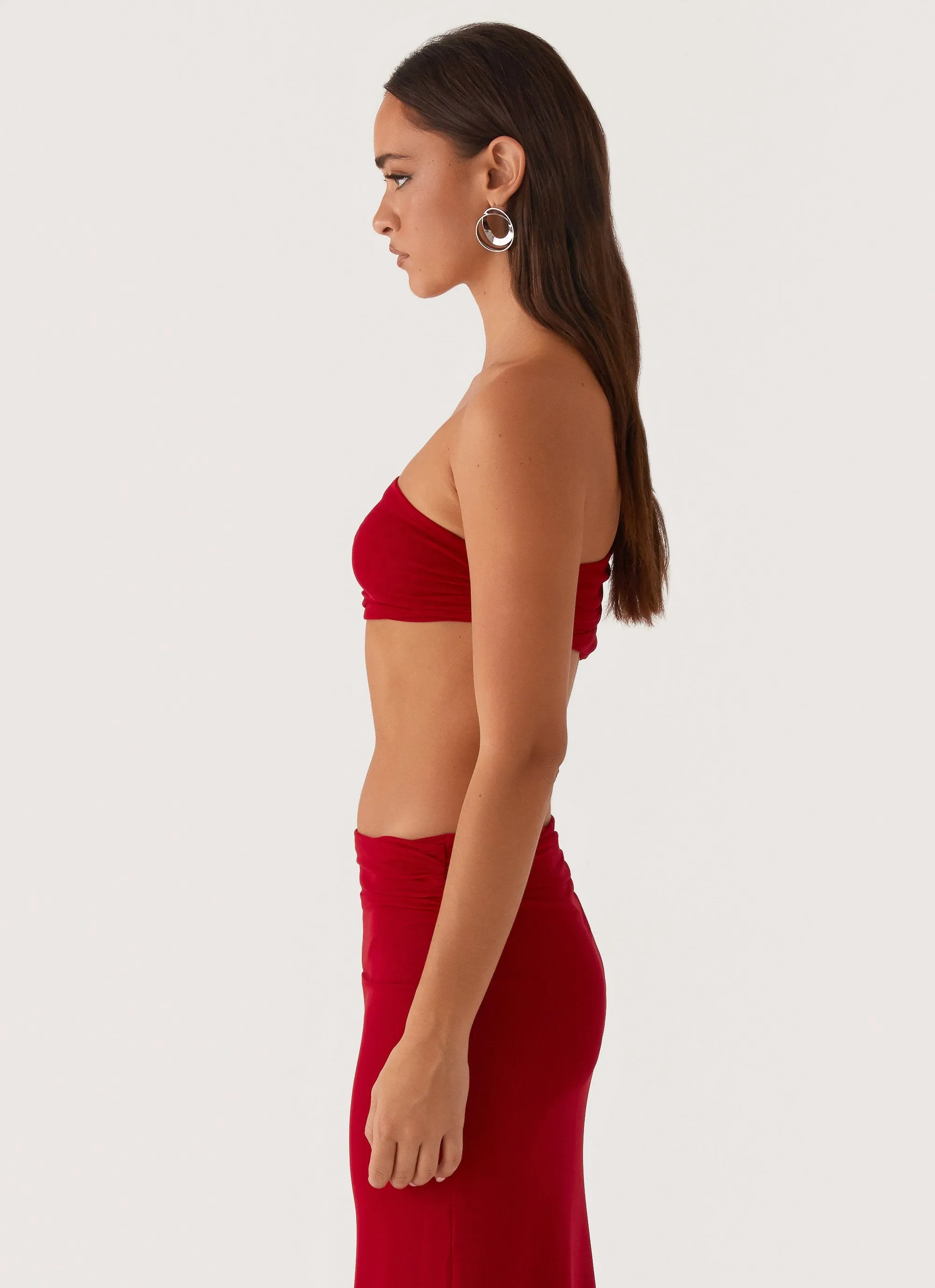 Modular Layering System LowProfileSeams Luella One Shoulder Top - Red