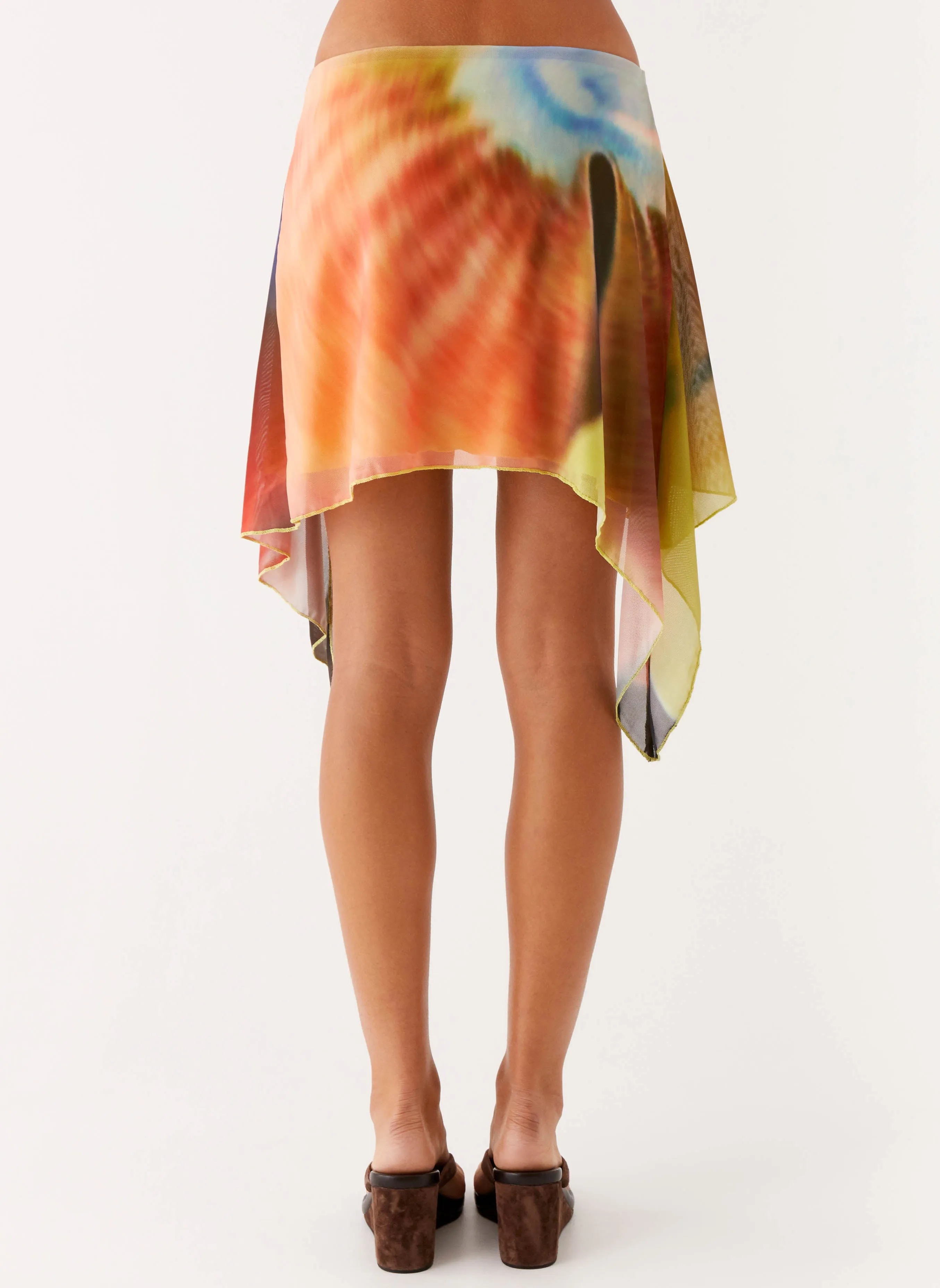 Lustra Mini Skirt - Moody Floral Chic casual Must Have Feature