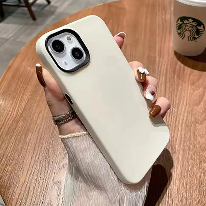 Luxury 3 in 1 Solid Color Detachable Case For iPhone