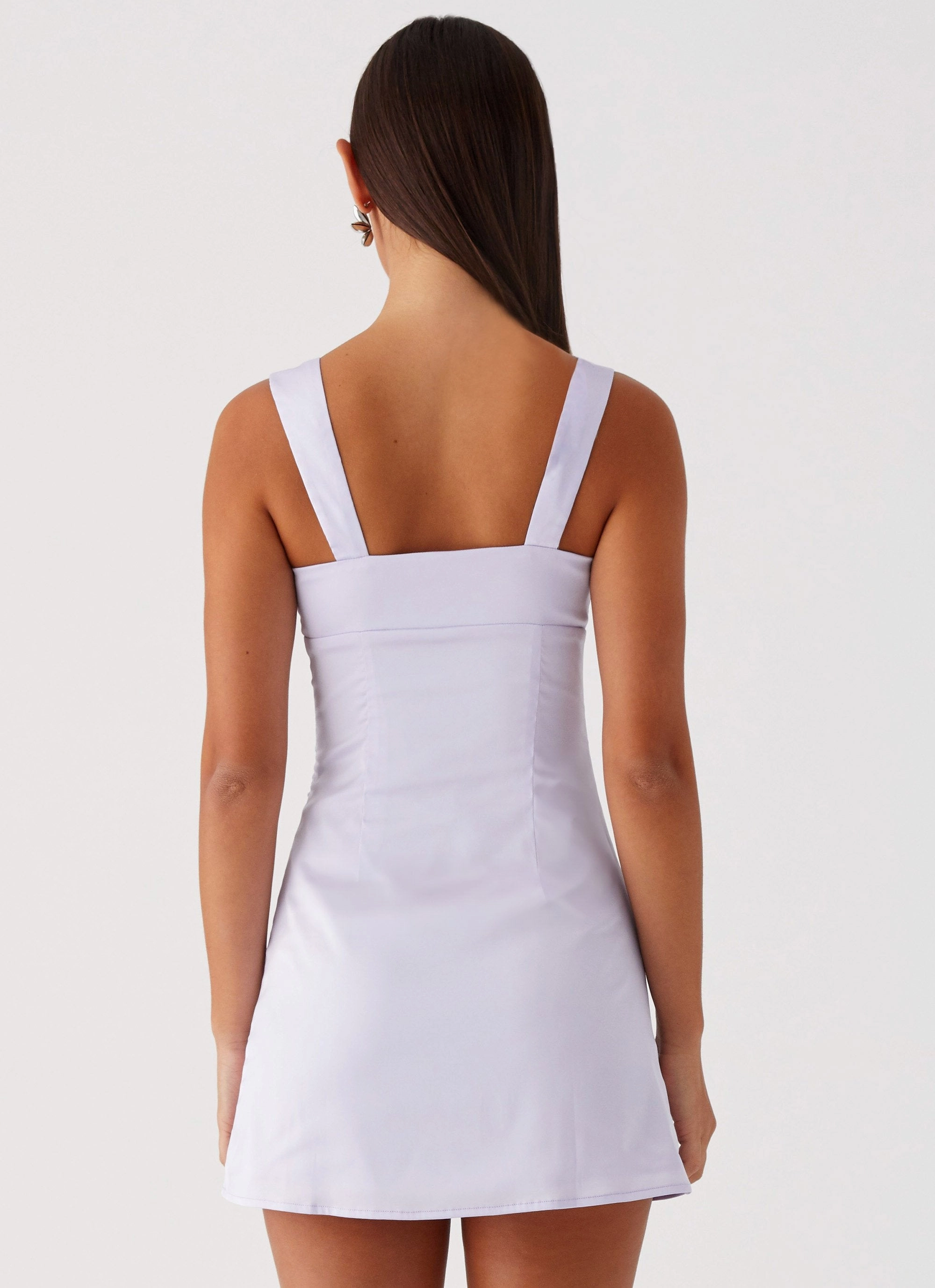 Versatile Edge Odette Satin Mini Dress - Lilac