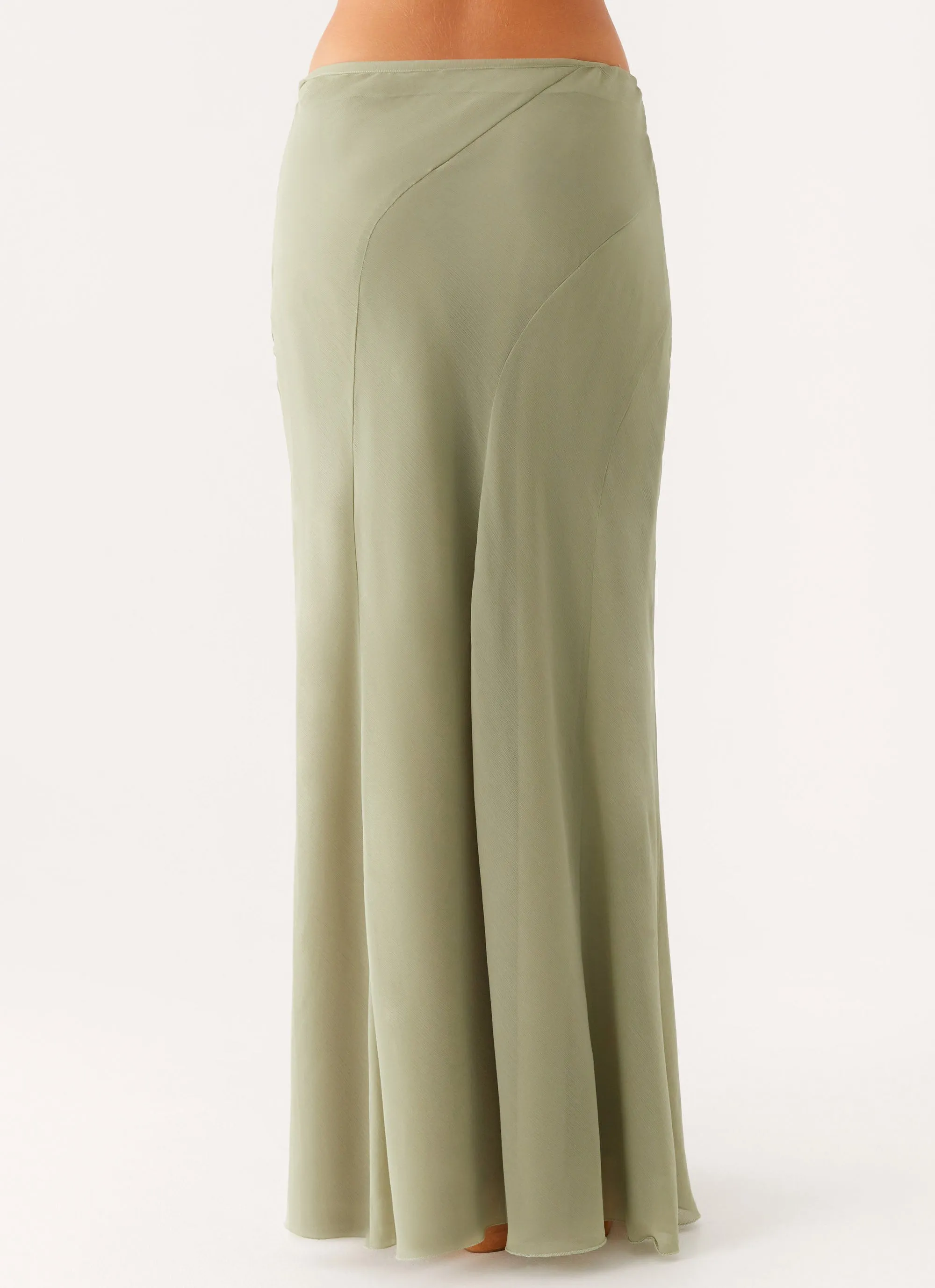 Romantic Vibe party look Maddox Maxi Skirt - Sage