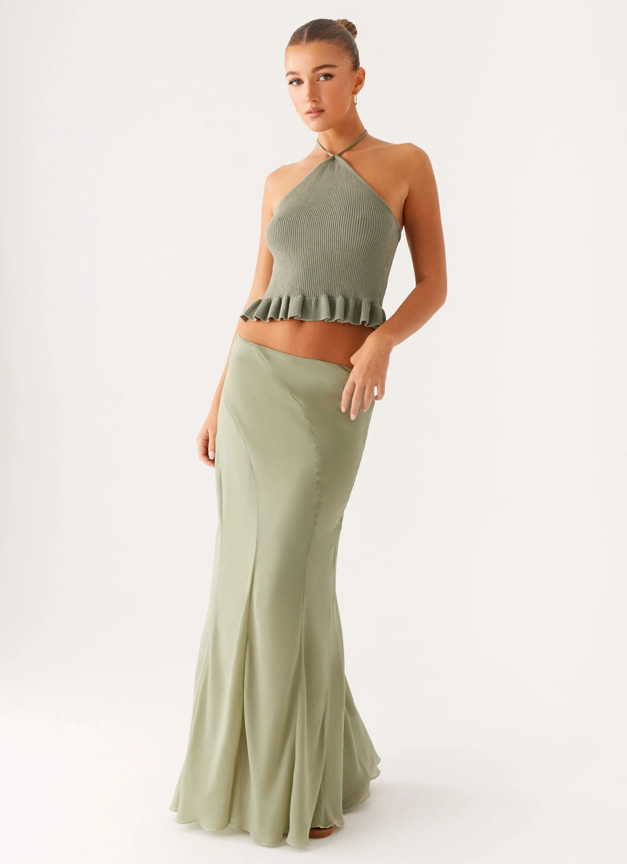 Family Celebration hypoallergenic material Maddox Maxi Skirt - Sage