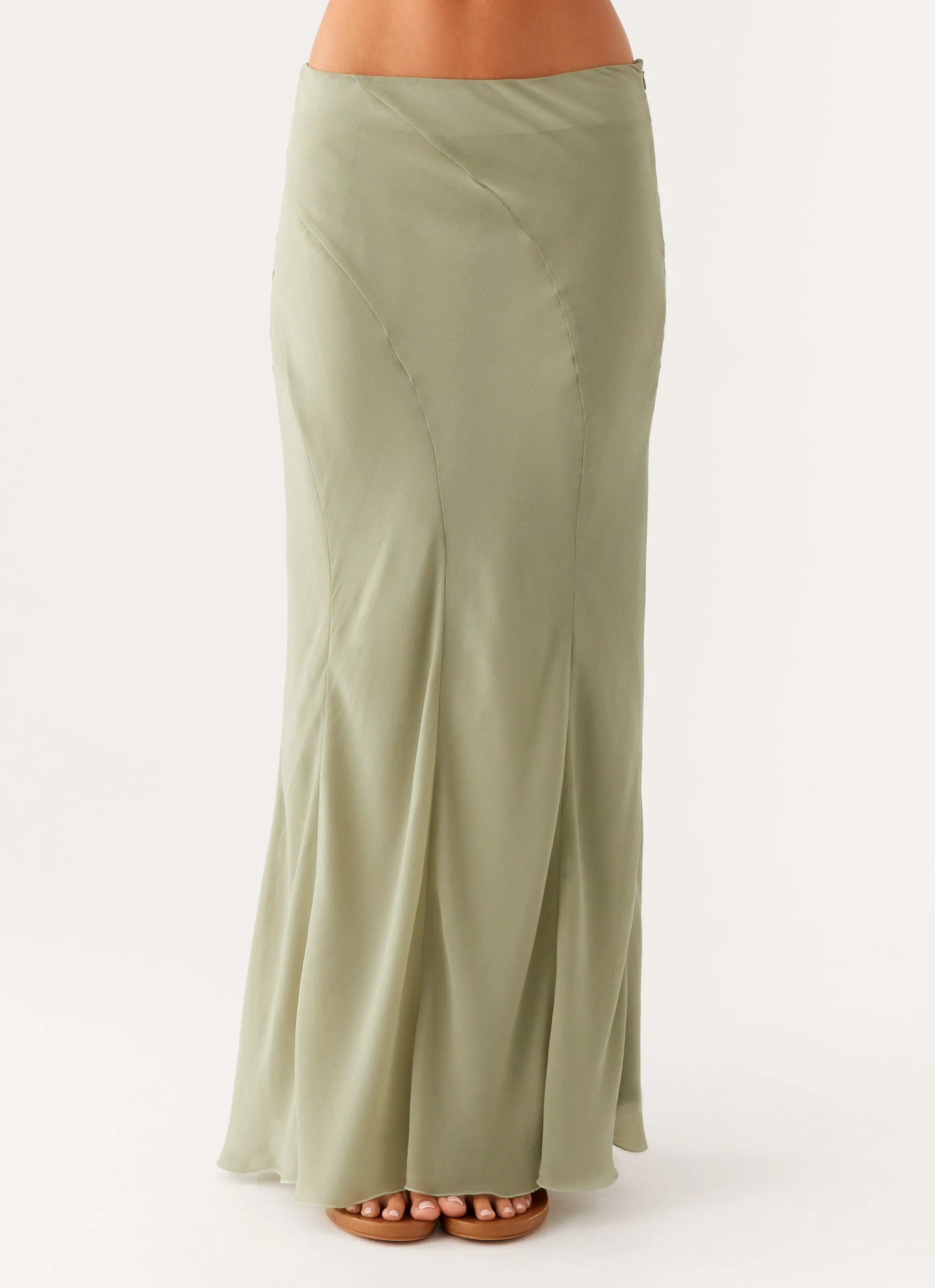 Maddox Maxi Skirt - Sage Sustainable Innovation Slim Fit Band