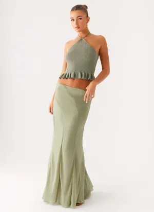 Family Celebration hypoallergenic material Maddox Maxi Skirt - Sage