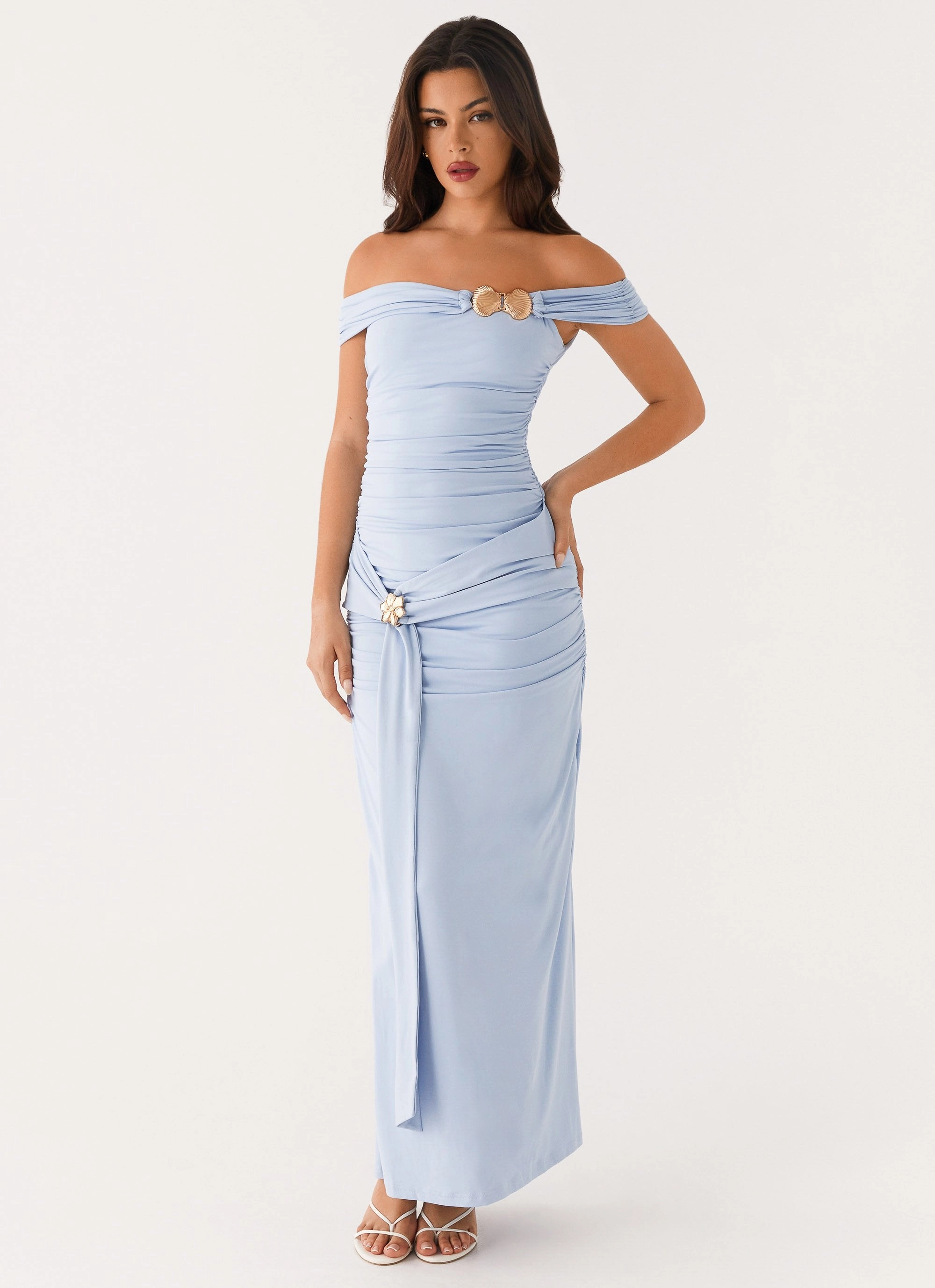 Easy Wrap Quiet Glow Majorly Maxi Dress - Blue