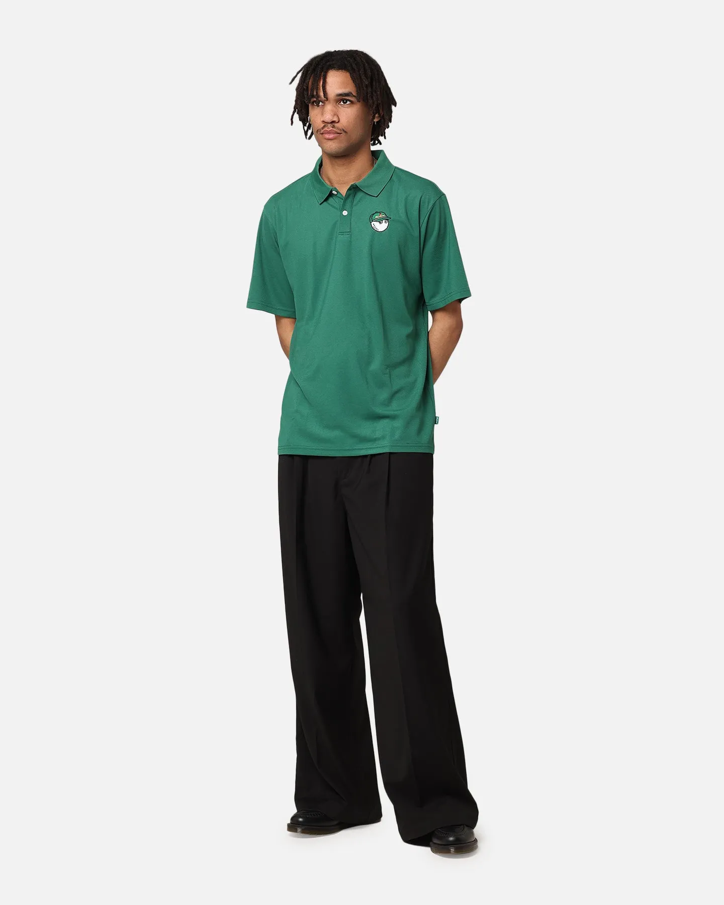 Malbon Pimento Performance Pique Polo Shirt Kelly Green