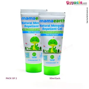MAMAEARTH Natural Mosquito Repellent Gel Pack of 2 (50ml Each)