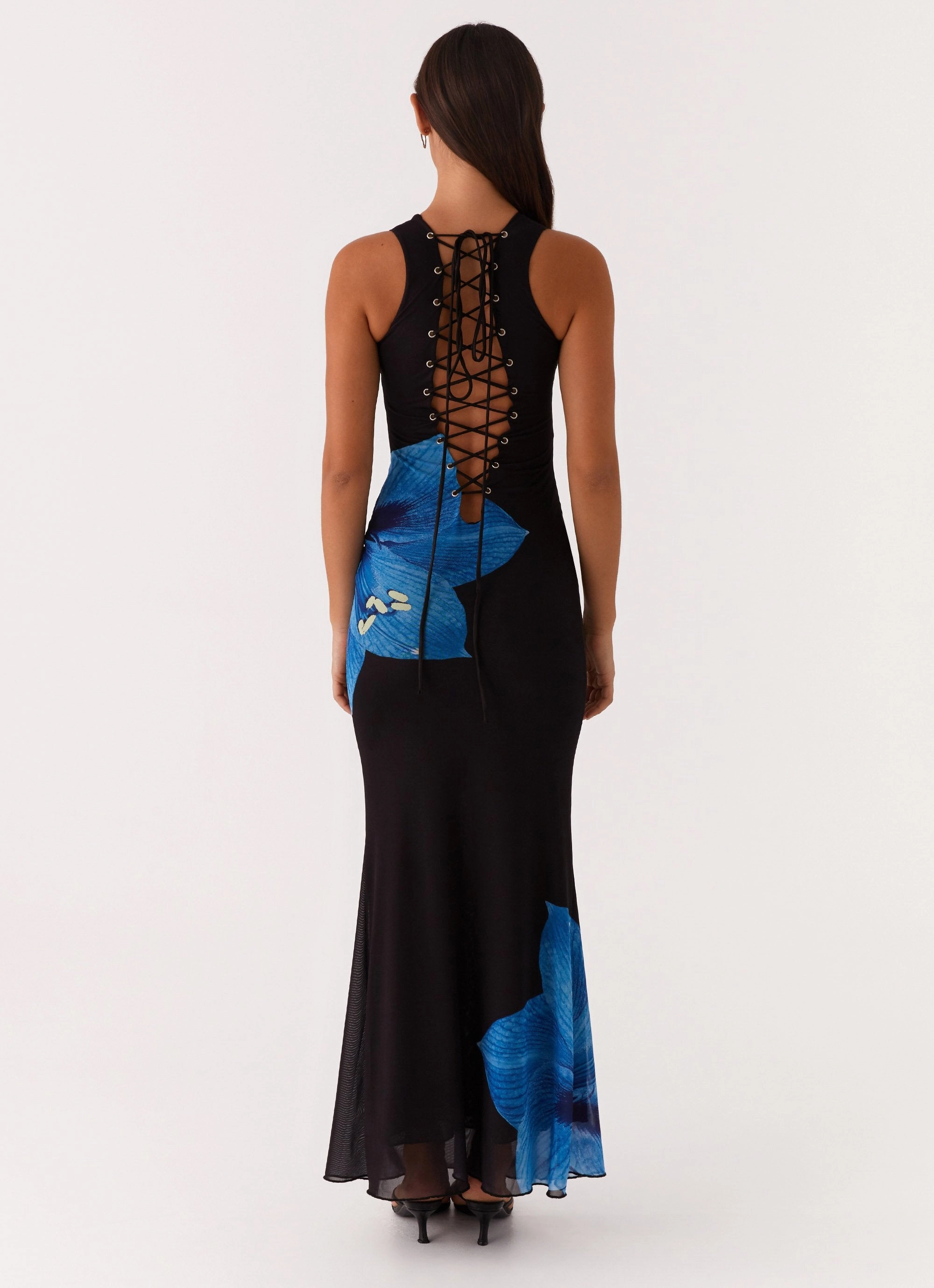 Flawless Waistband Fit Wrap Glow Manhattan Nights Maxi Dress - Black