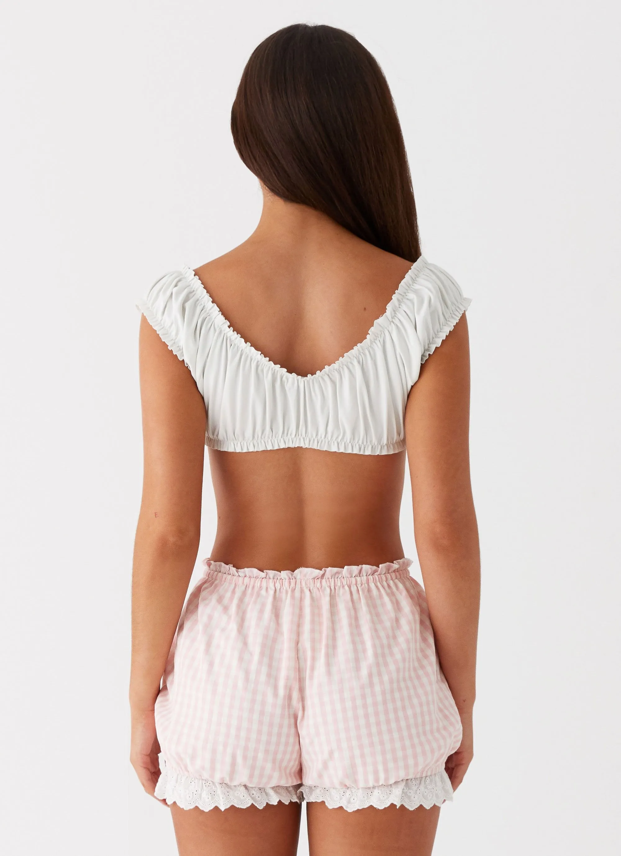 Marcella Crop Top - White ThermalRegulationLayer