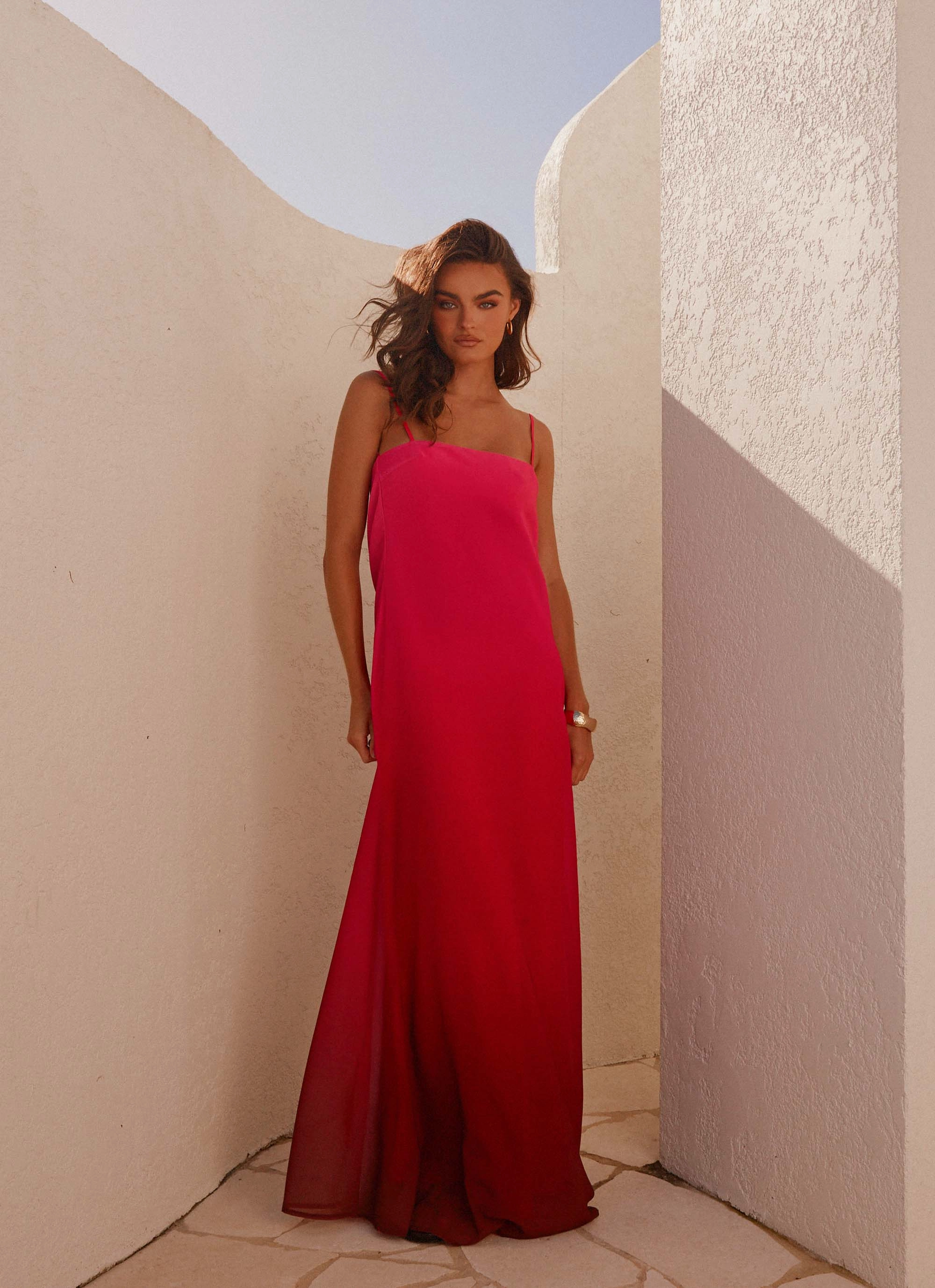 Fashionable Style Marianne Maxi Dress - Fuchsia Gradient