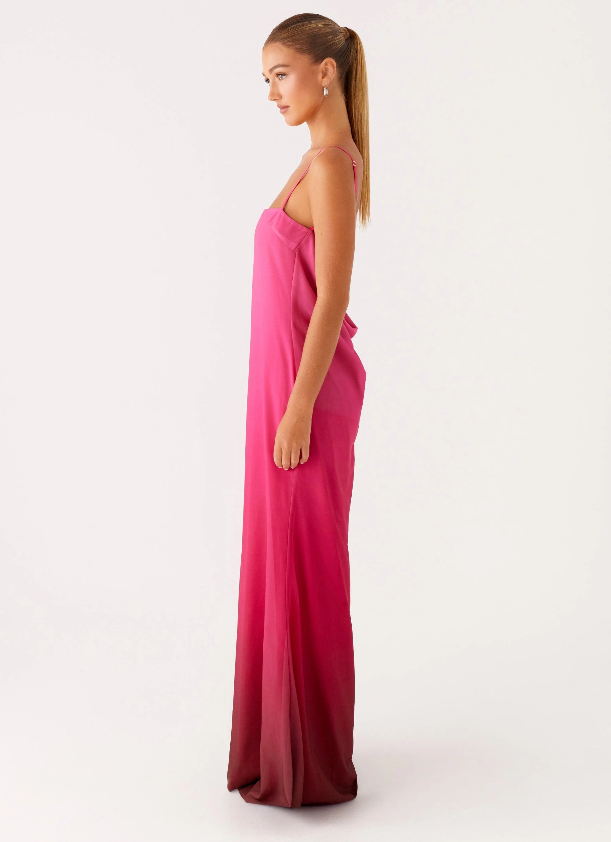 Marianne Maxi Dress - Fuchsia Gradient Neutral-Shade