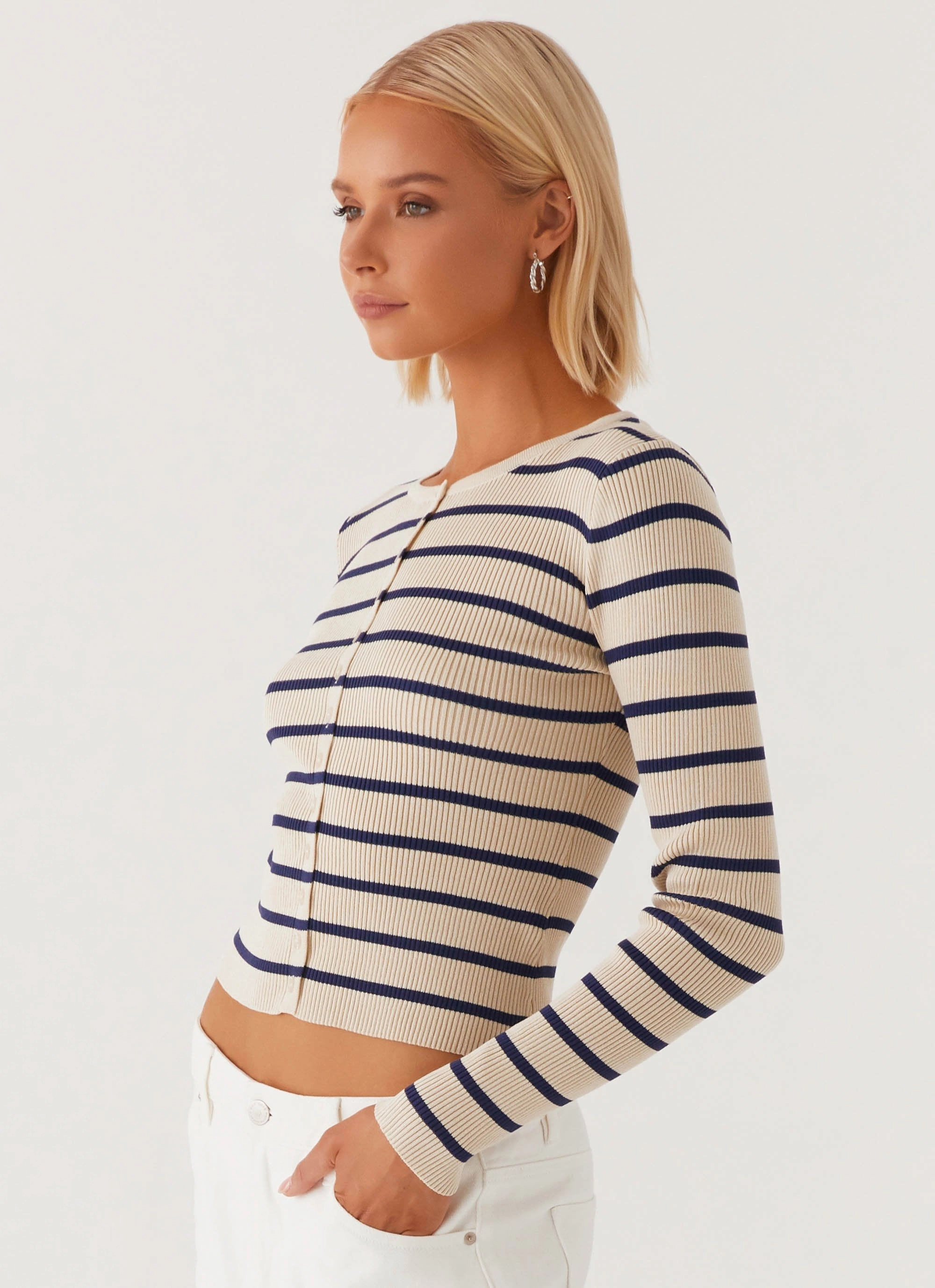 Classic Polo Marlie Knit Top - Multi Stripe