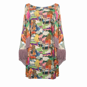 Trendy floral dress Stylish Waistband Fit MASON by MASON'S DAUGHTER Kathleen Dress, Printed Crepe de Chin
