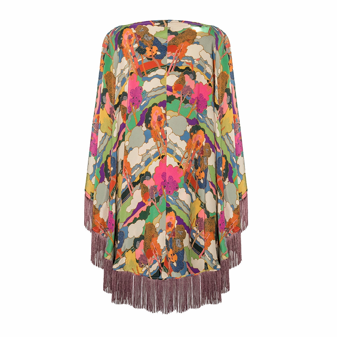 MASON by MASON'S DAUGHTER Kathleen Dress, Printed Crepe de Chin Clean Structure Chilly Day Wear