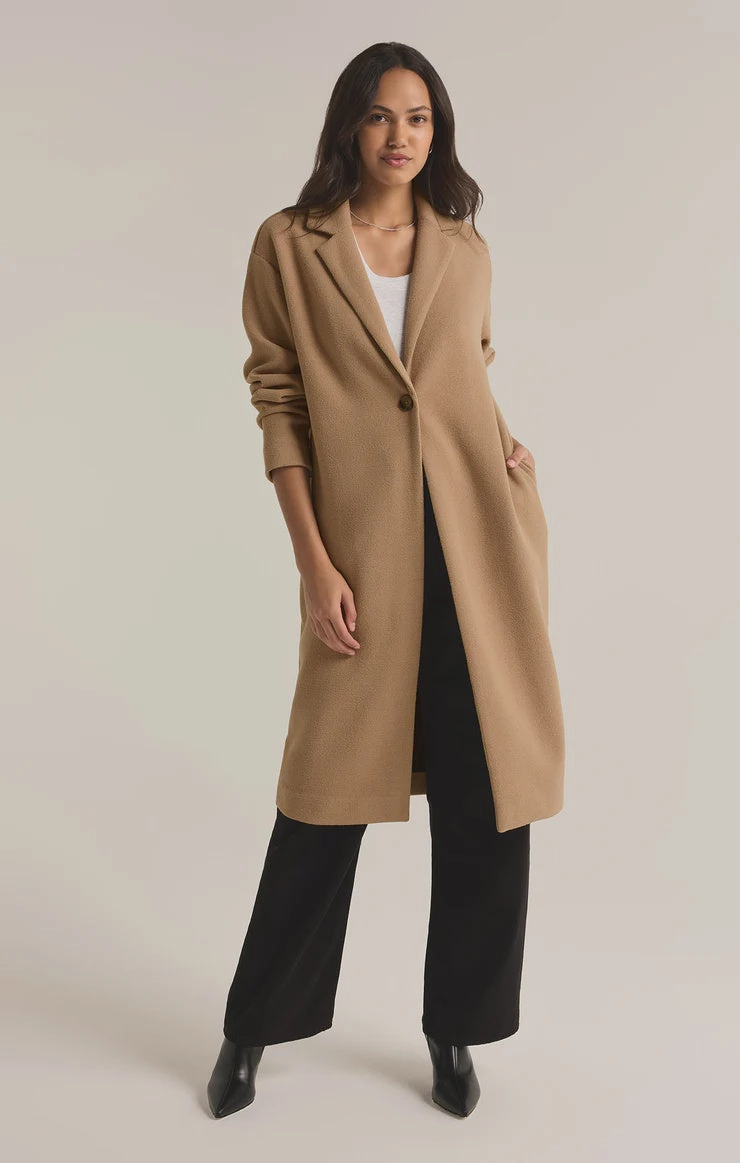 ThermalRegulating Tailored Silhouette Mason Coat- Classic Camel