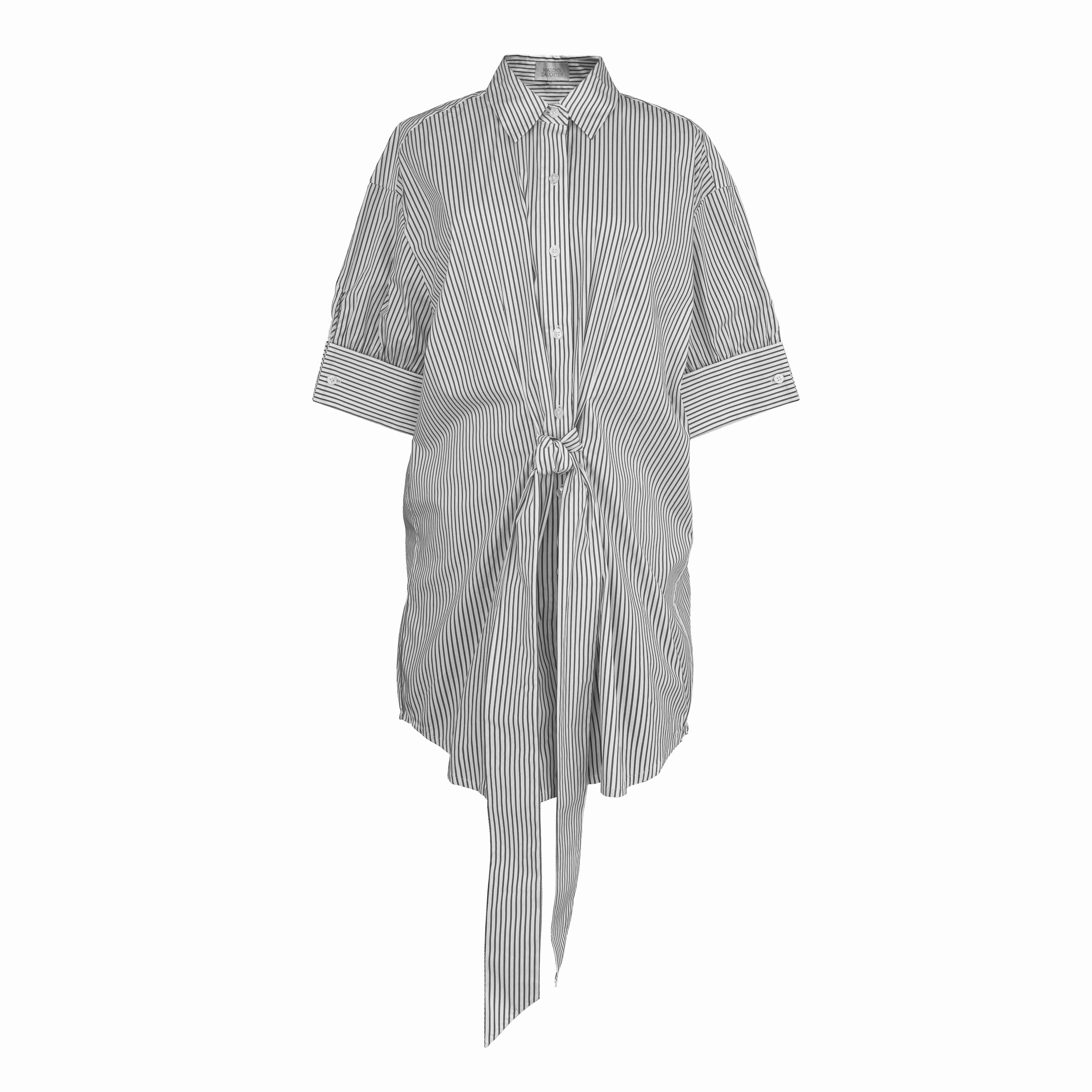 Nordic Plain Neutral Flow MASON'S DAUGHTER | Anna Dress, Black and White Striped Poplin