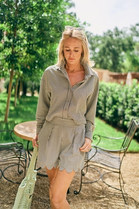 MASON'S DAUGHTER | Margot Short, Black & Ivory Gingham Day Adventure