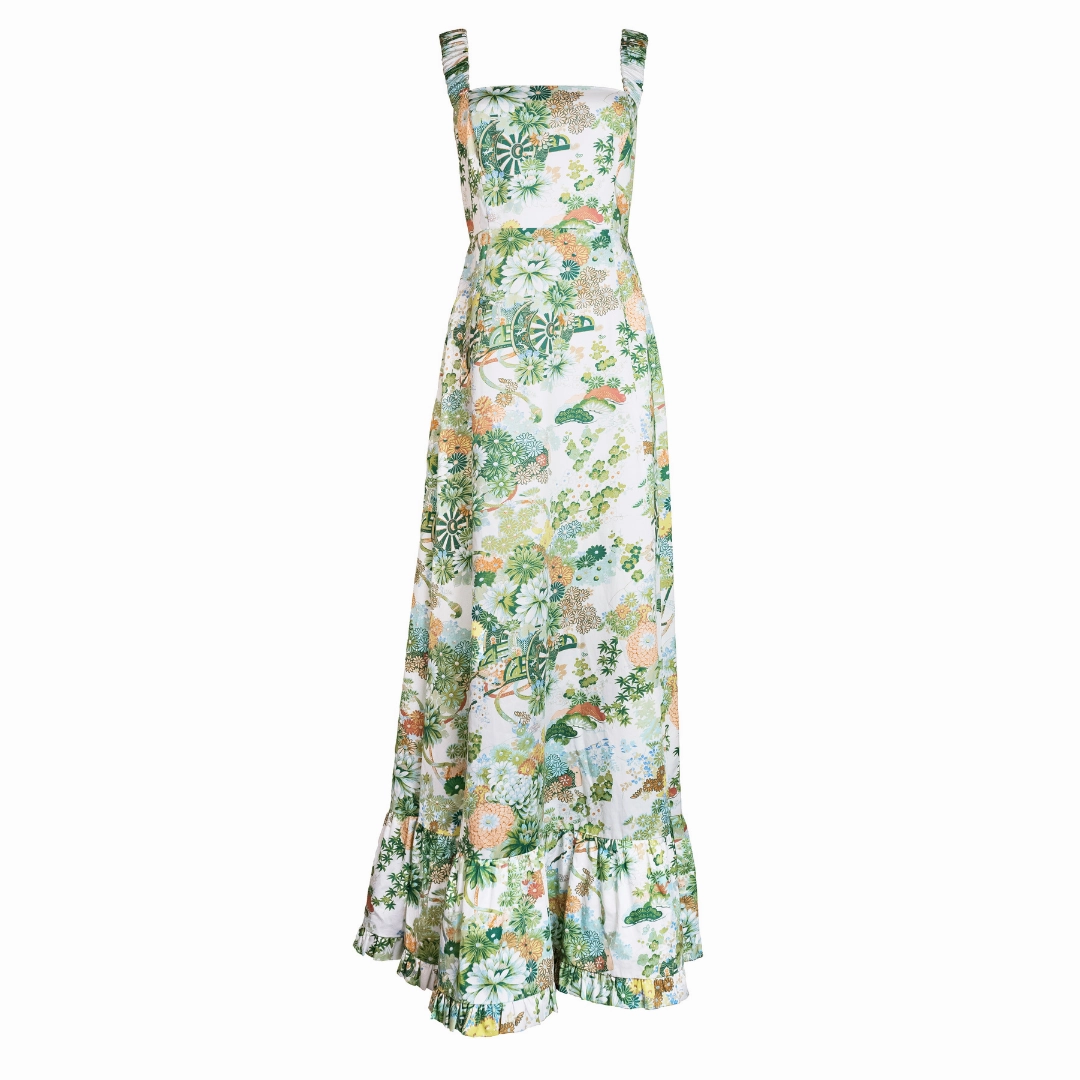 MASON'S DAUGHTER | Maxi Dress, Spring Chinoiserie Fresh Form