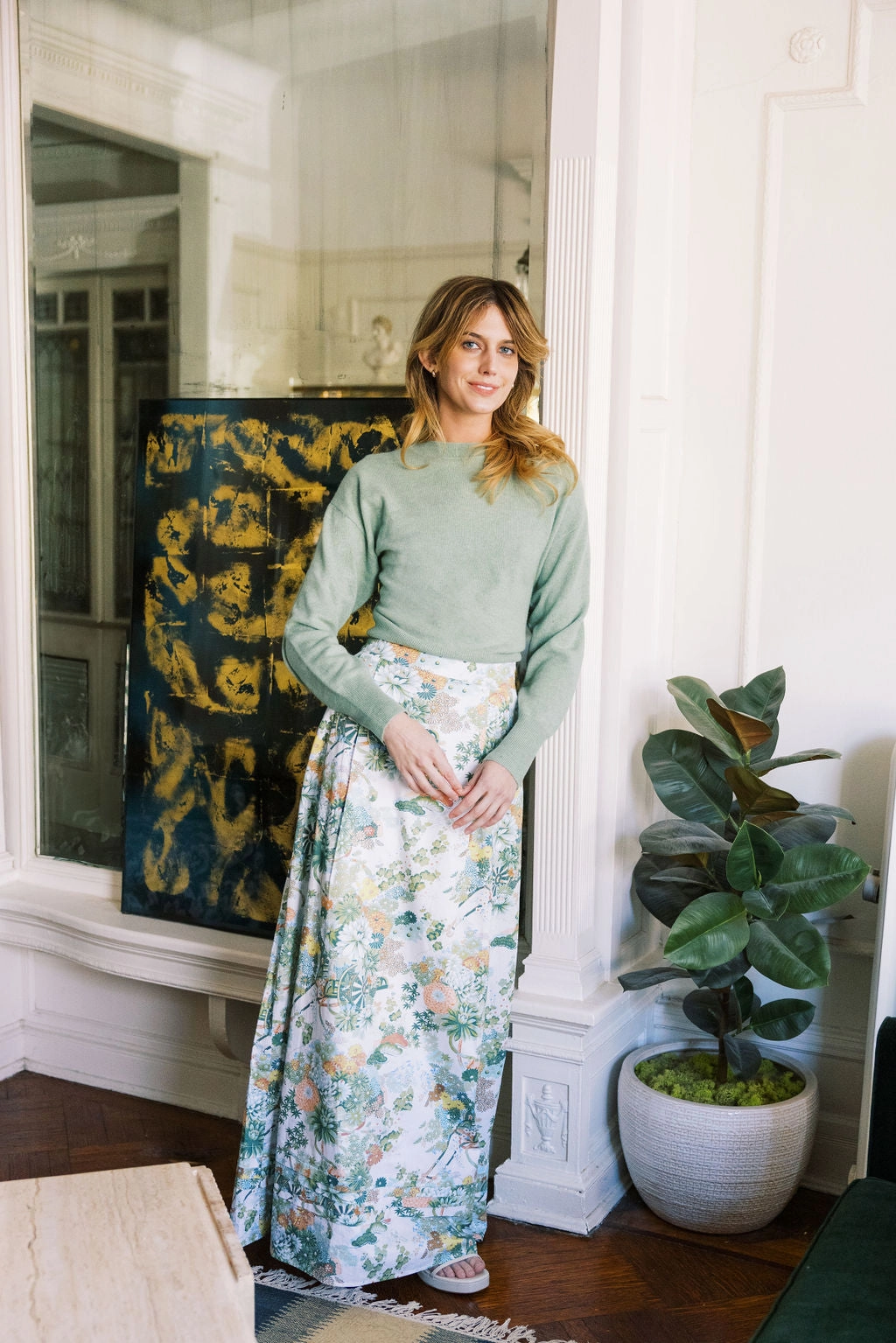 Mid Rise MASON'S DAUGHTER | Maxi Skirt, Spring Chinoiserie