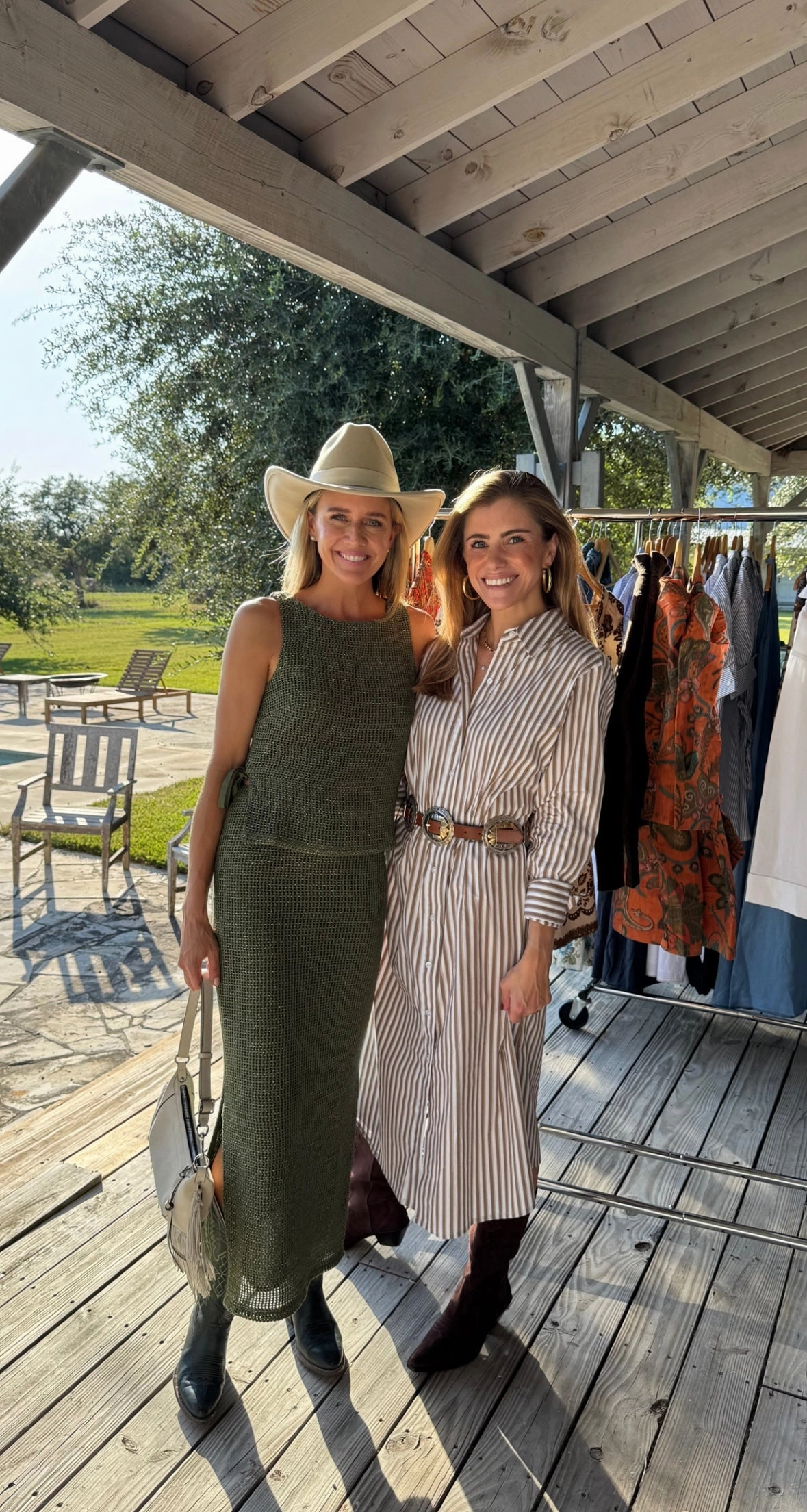 MASON'S DAUGHTER | Sutton Shirtdress, Camel and White Striped Fitted Design