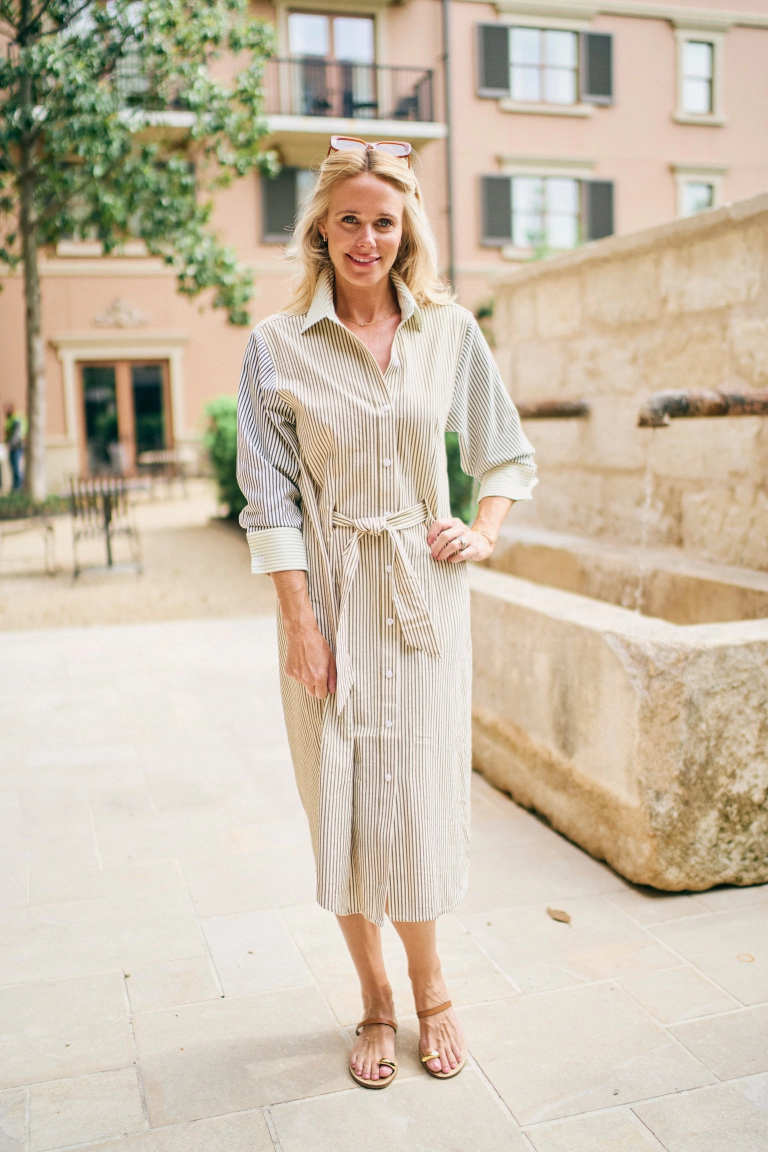 Glam Touch MASON'S DAUGHTER | Sutton Shirtdress, Multi Stripe