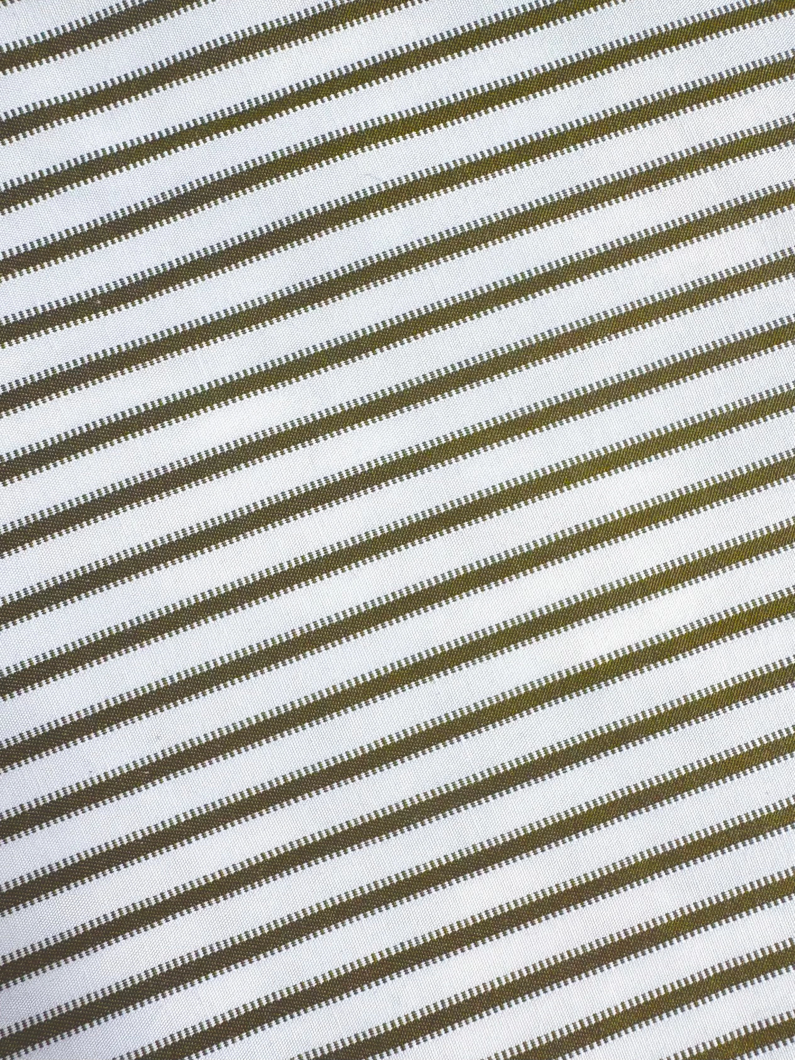 MASON'S DAUGHTER | the French Cuff Boyfriend Shirt, Olive and Ivory Striped Poplin Comfort-First