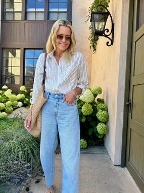 MASON'S DAUGHTER | the Matthew Shirt, Multi Striped Linen TemperatureRegulatingLining