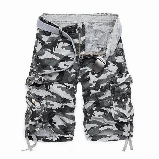West Louis? Cotton Camouflage Cargo Shorts belt