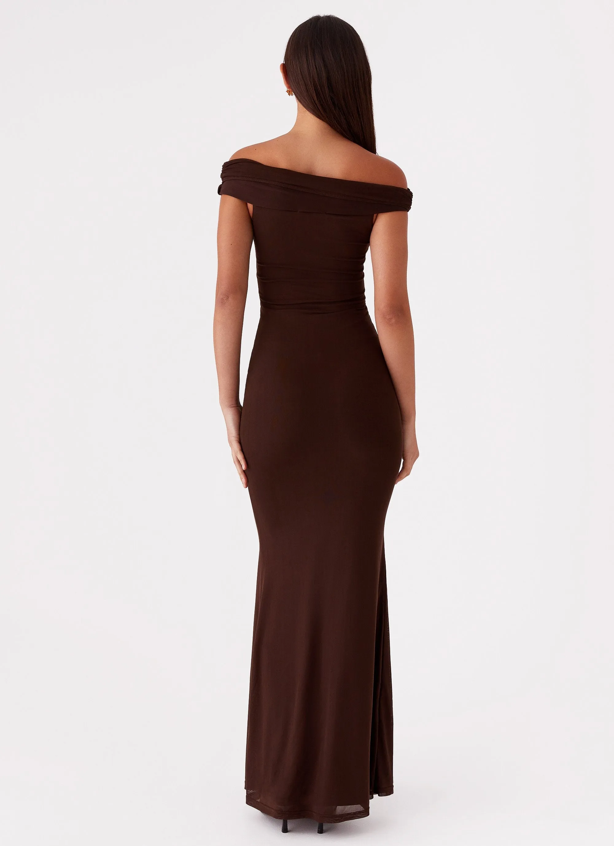 Snag Resistant Fabric Marilyn Maxi Dress - Chocolate