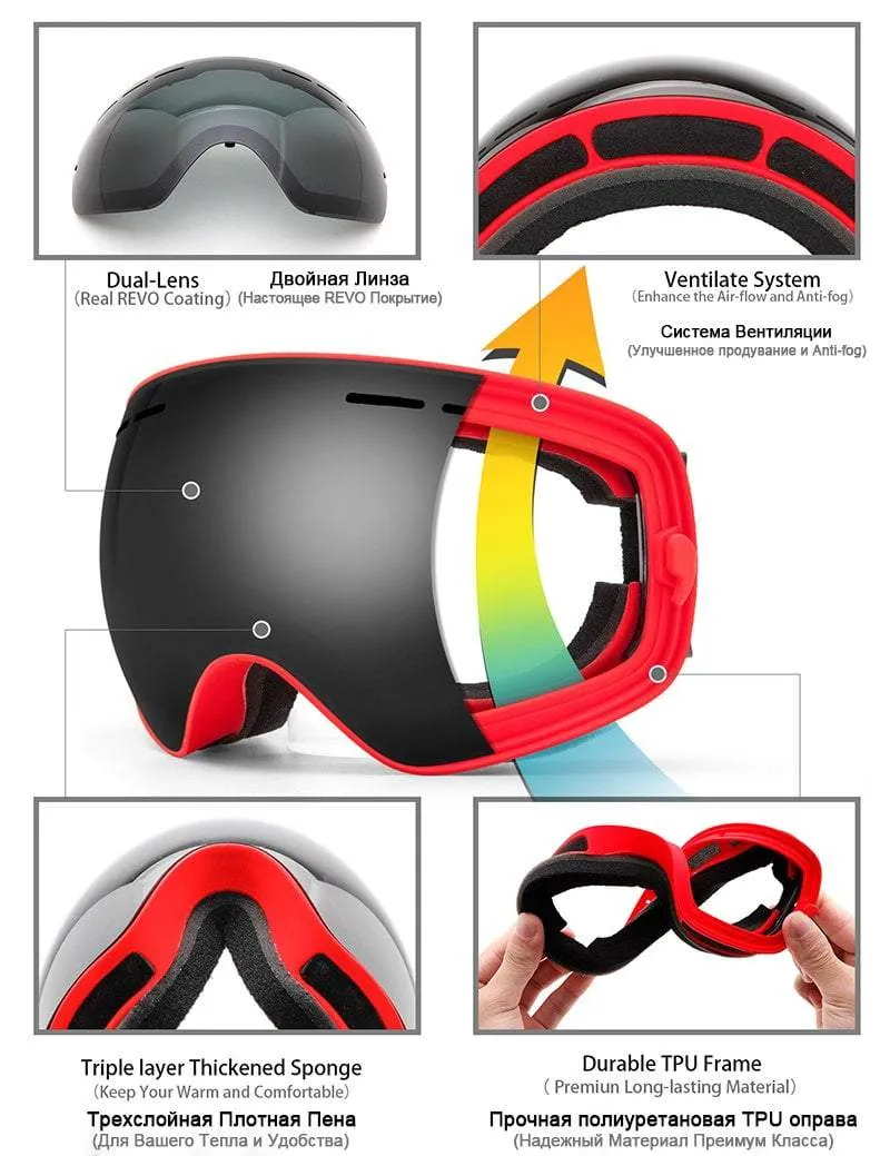 MAX JULI Ski Snowboard Goggles (NCE33)
