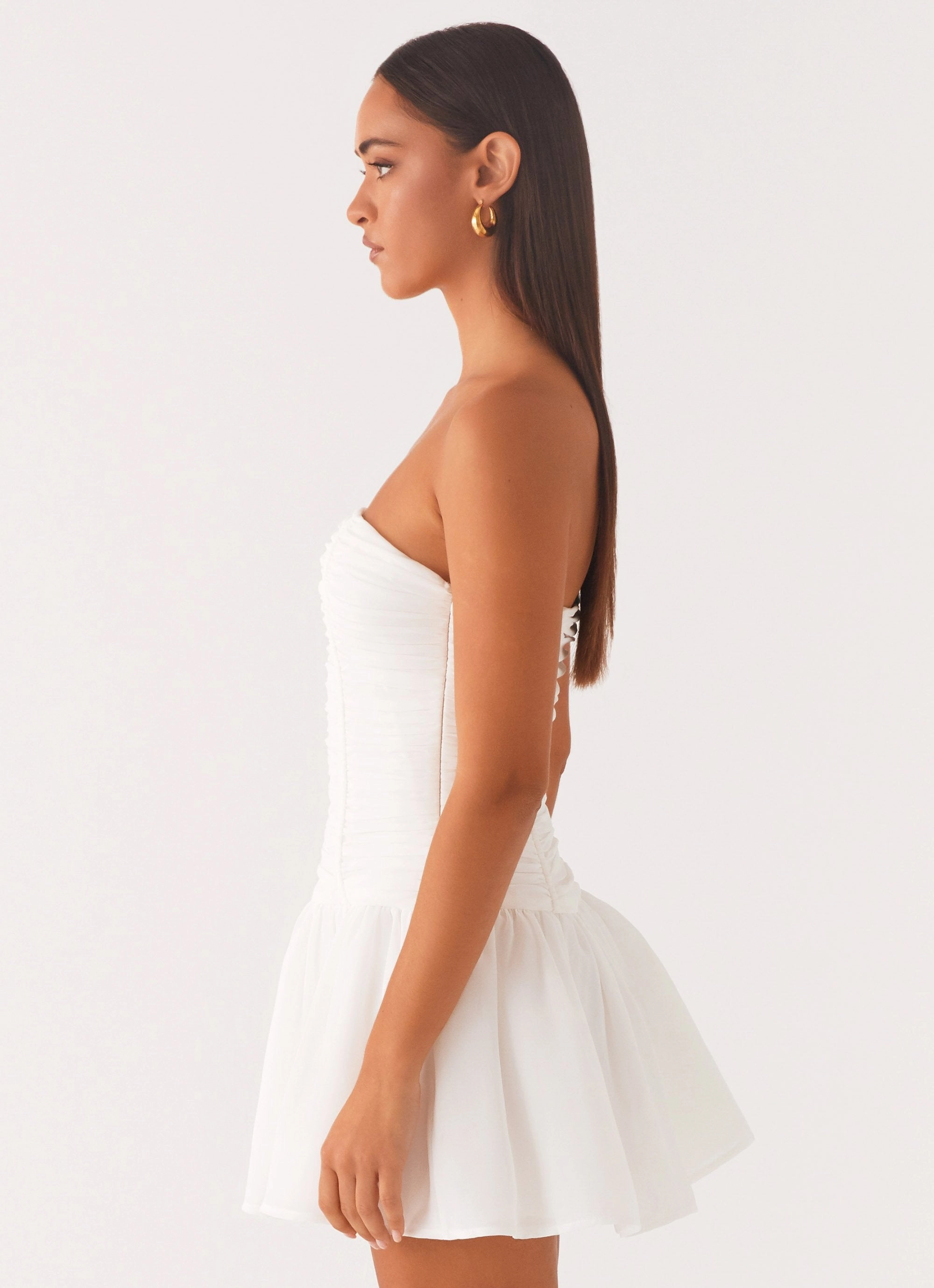 Smooth Wear Travel Option Meadow Dreams Mini Dress - White