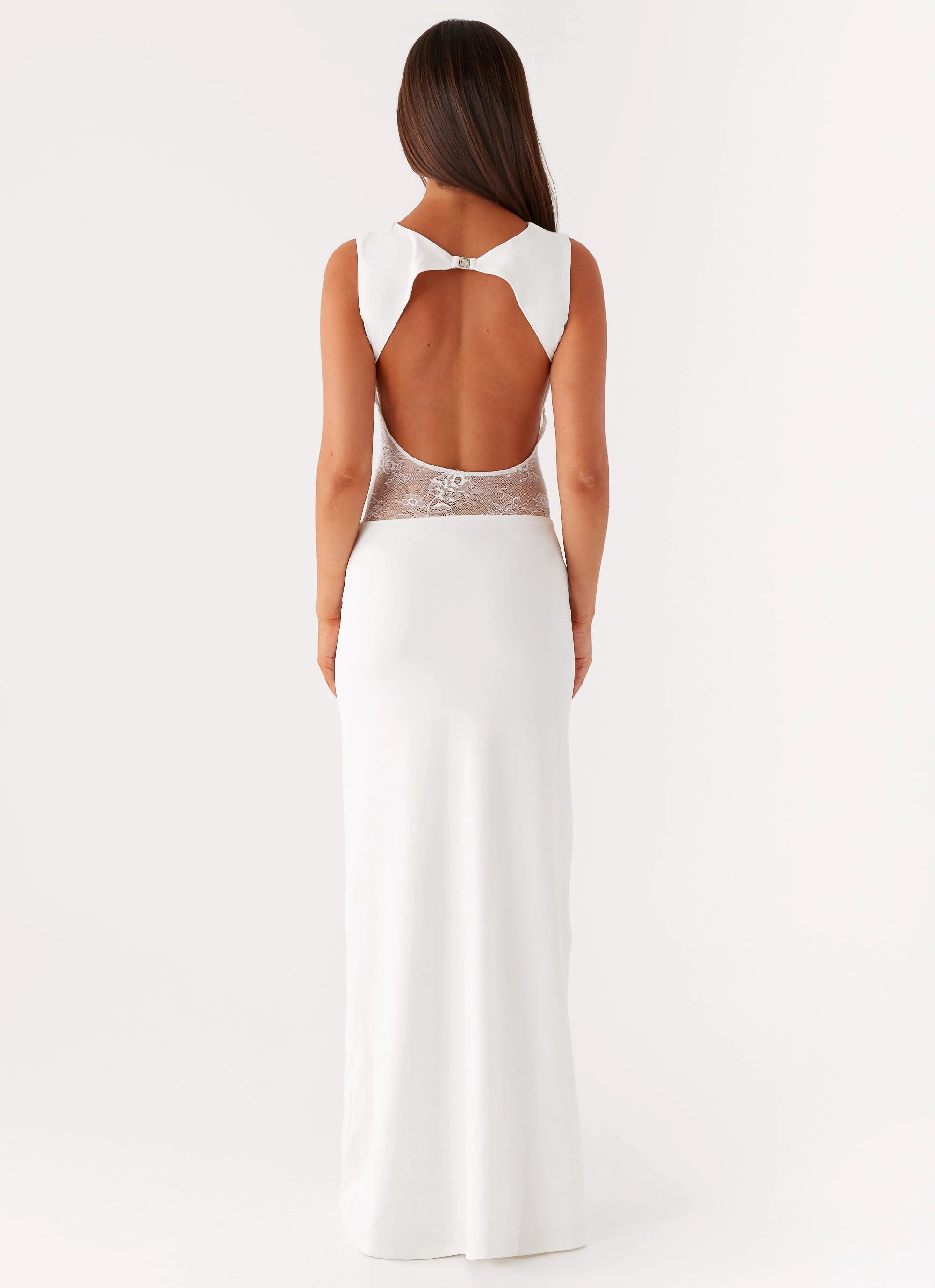 Elegant formal piece Medina Lace Maxi Dress - White