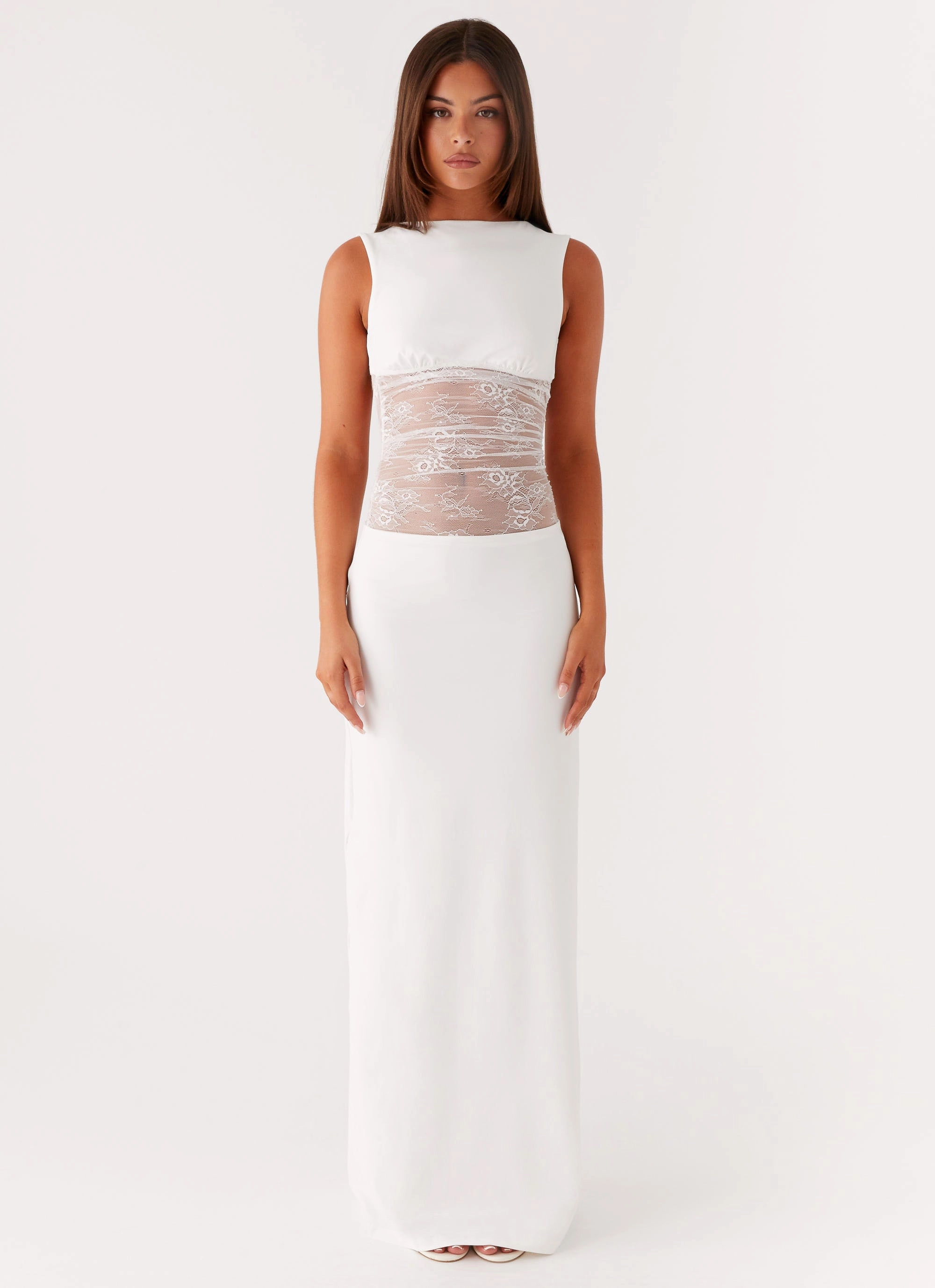 Night Mood Medina Lace Maxi Dress - White