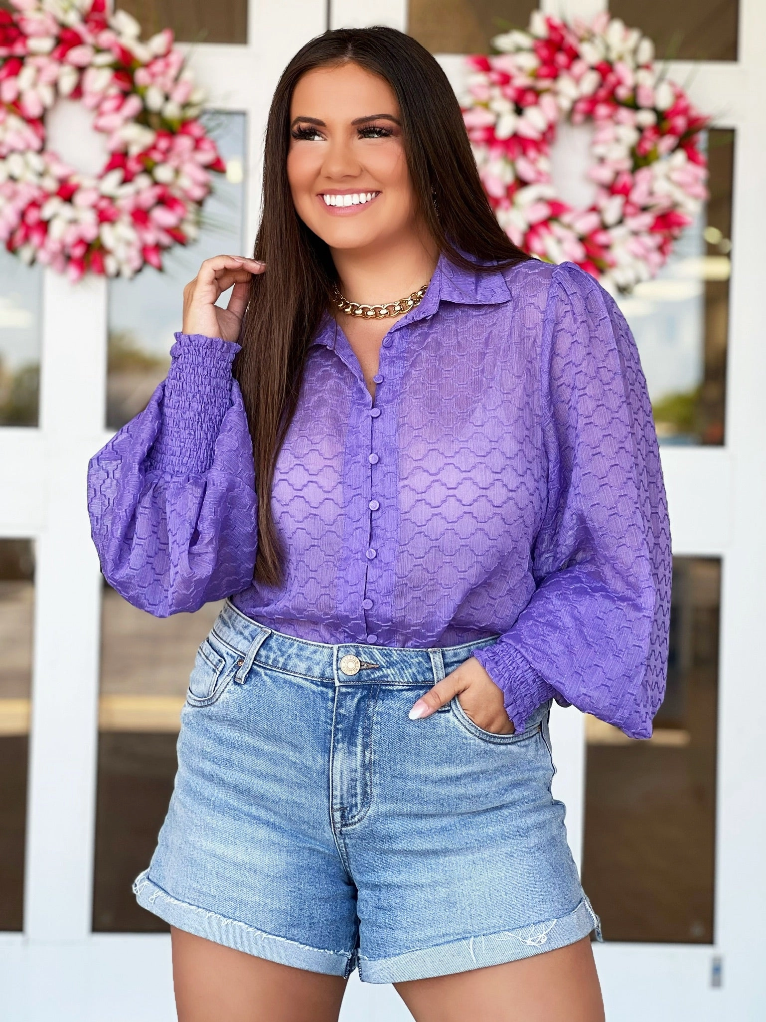 AthleisureReady Melina Shirt- Purple- FINAL SALE