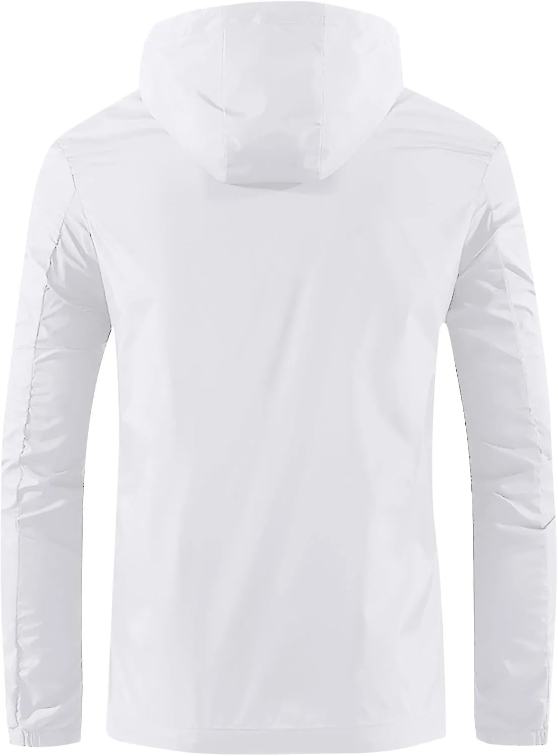 Men Full Zip UPF50  Sun Protection Hoodie Jacket Long Sleeve Lightweight Breathable UV Shirts Running Coat with Pocket