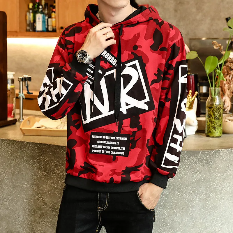 Men's Autumn Casual Long Sleeved Hooded Sweatshirt