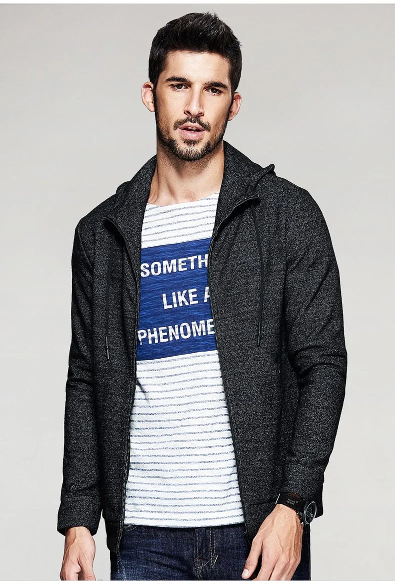 Men's Autumn Casual Zippered Hooded Sweatshirt