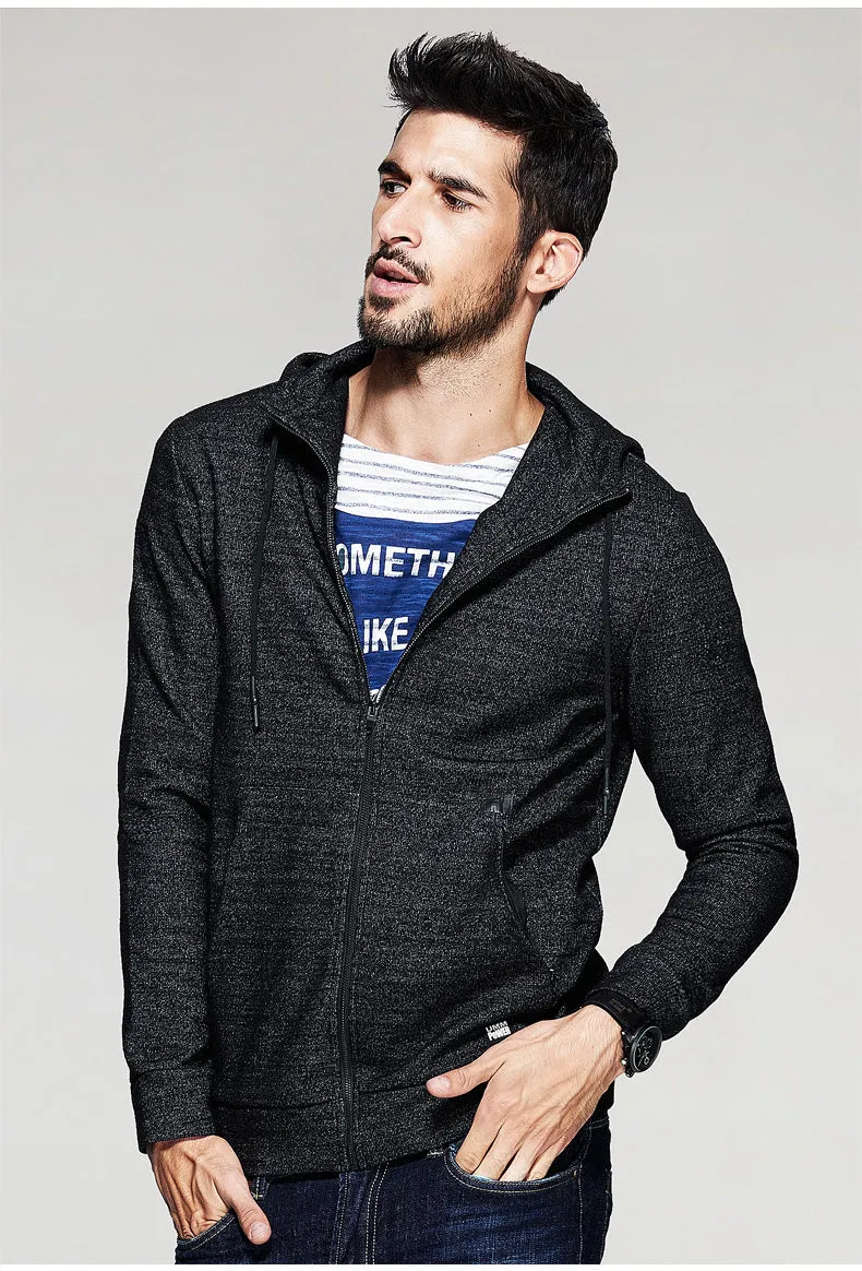 Men's Autumn Casual Zippered Hooded Sweatshirt