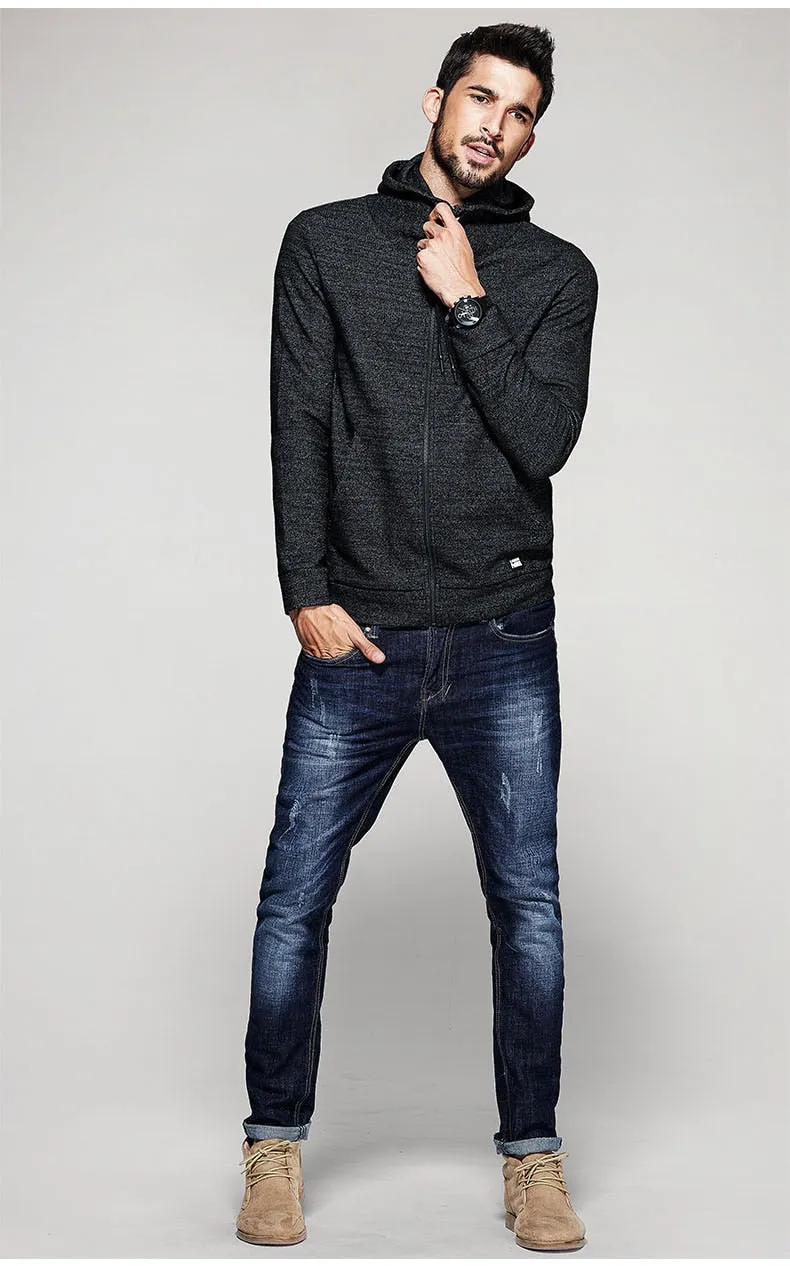 Men's Autumn Casual Zippered Hooded Sweatshirt