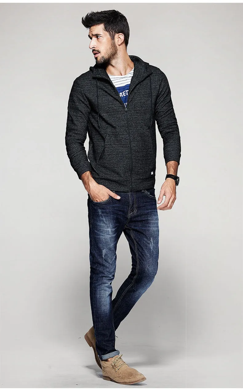 Men's Autumn Casual Zippered Hooded Sweatshirt