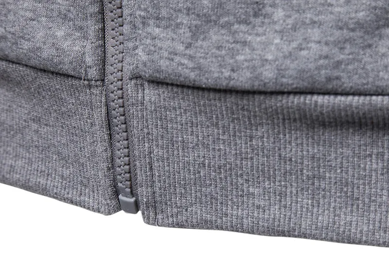 Men's Autumn/Winter Fleece Thick Hoodie With Zipper