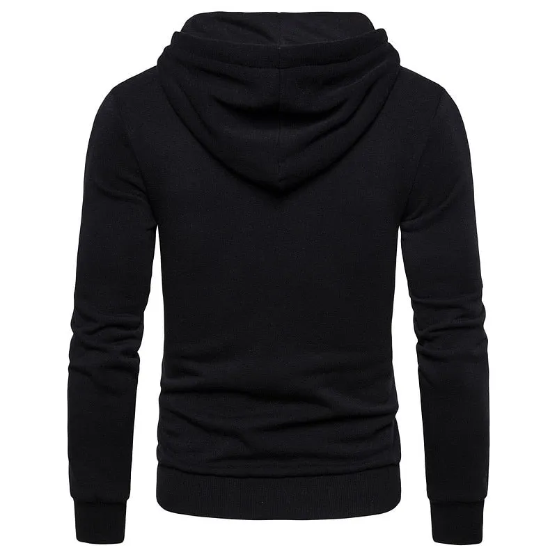 Men's Autumn/Winter Fleece Thick Hoodie With Zipper