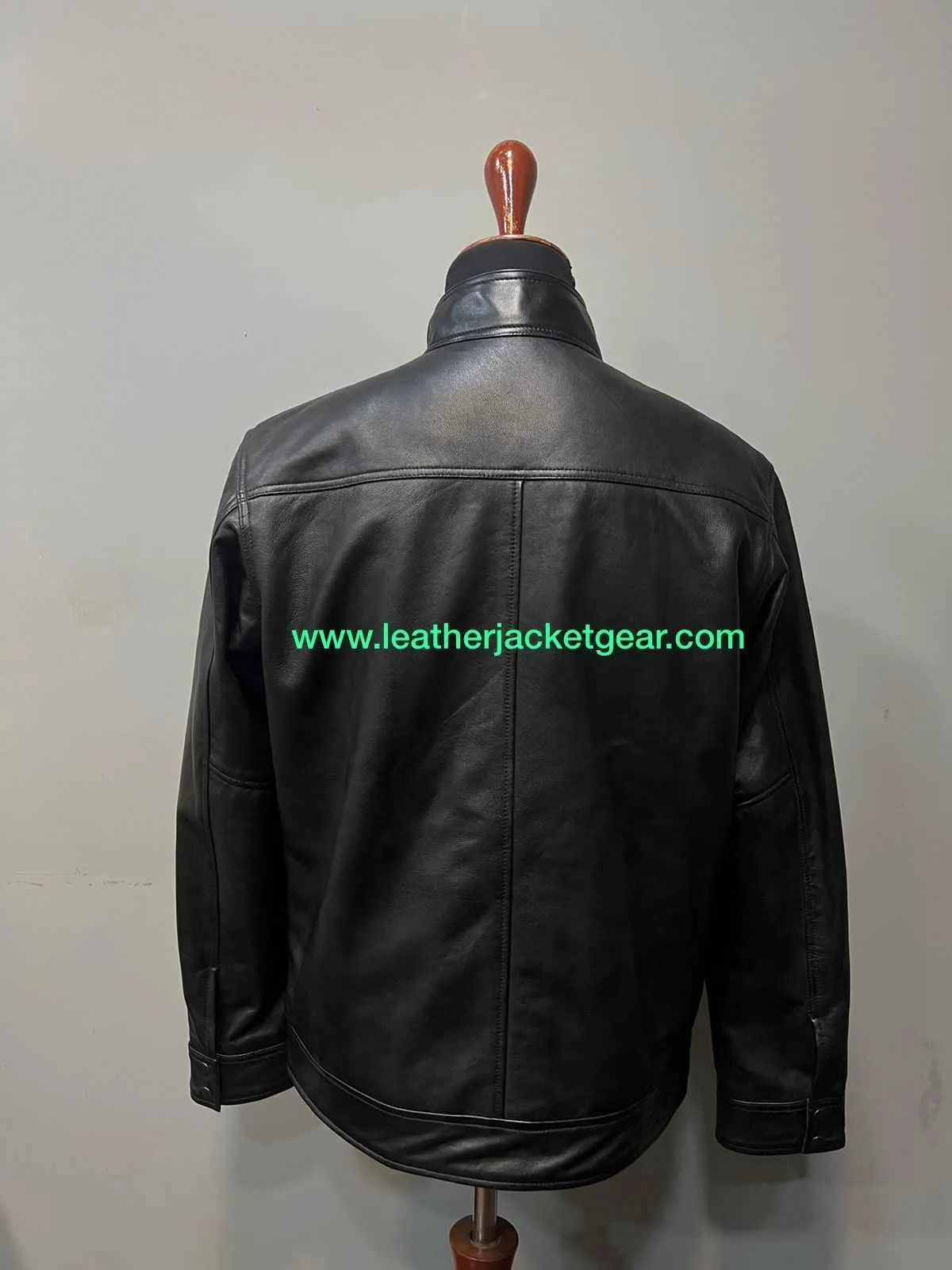 Mens Black Leather Blazer Jacket