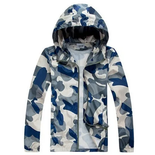 Men's Camouflage Casual Zippered Hoodie